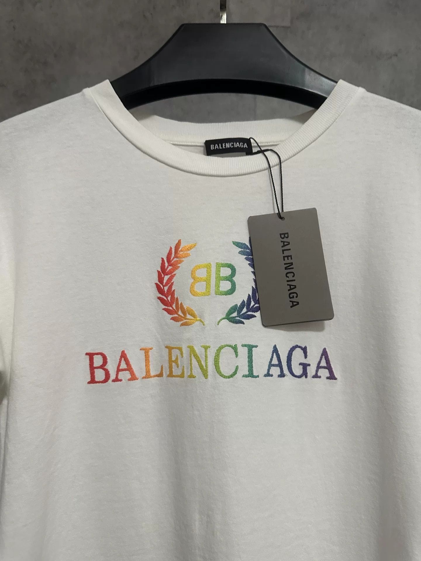Balenciaga balenciaga rainbow logo women's t-shirt Size M / US 6-8 / IT 42-44 - 2 Thumbnail
