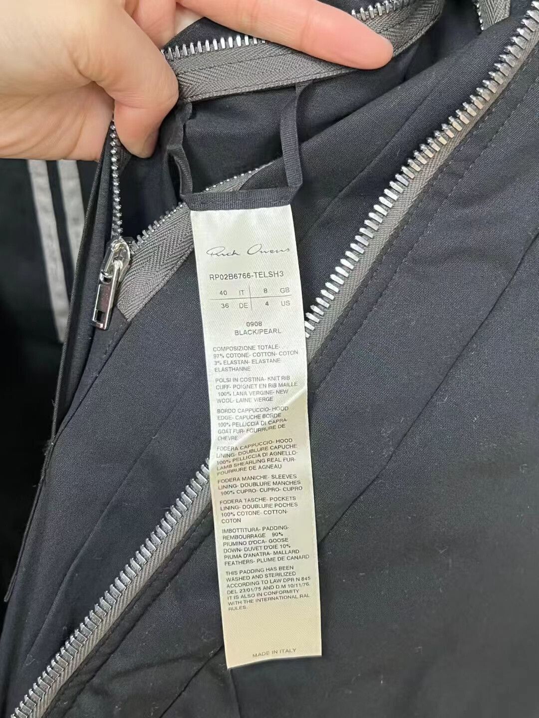 Rick Owens black rick owens coat size 40 Size US M / EU 48-50 / 2 - 4 Thumbnail