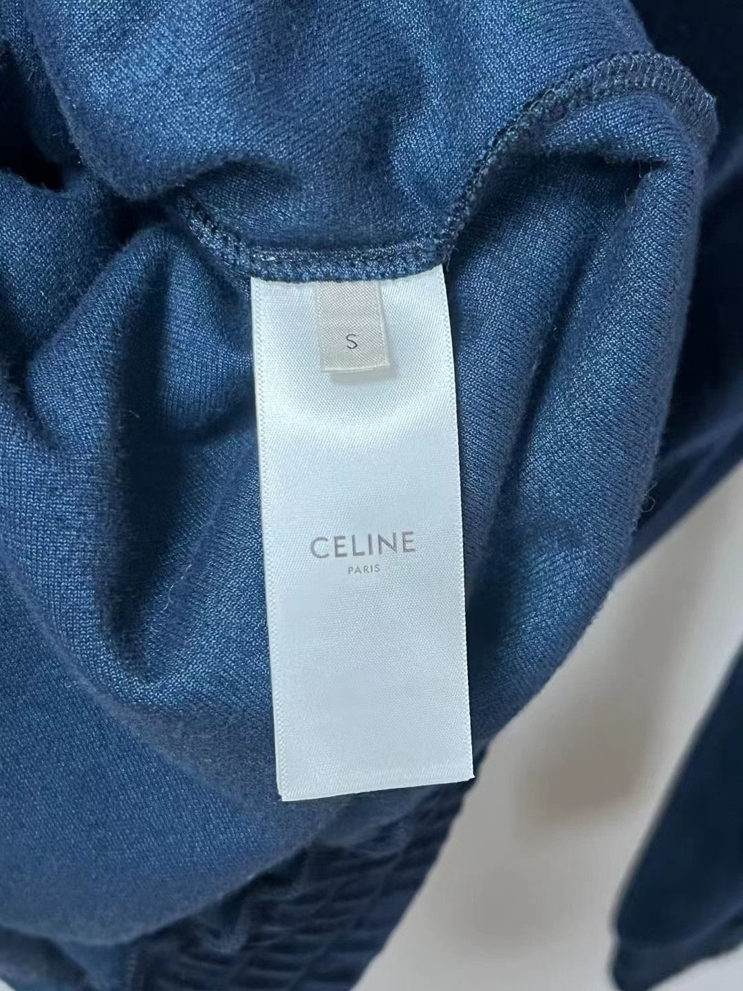 Celine blue velvet jacket by Celine Size S / US 4 / IT 40 - 4 Thumbnail