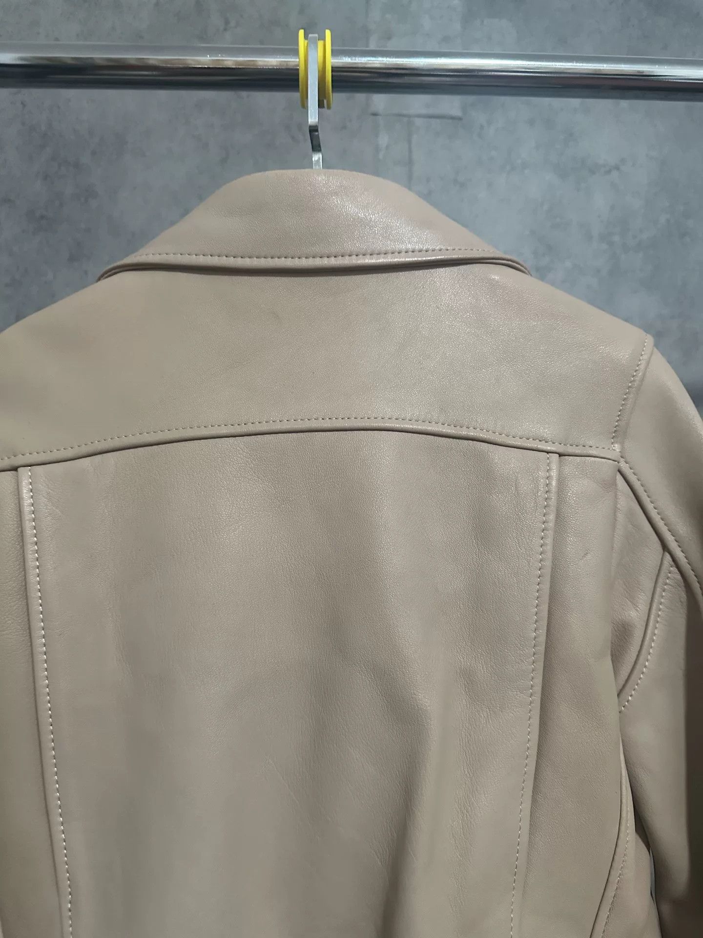 Acne Studios beige leather pilot jacket by Acne Studios Size S / US 4 / IT 40 - 6 Thumbnail