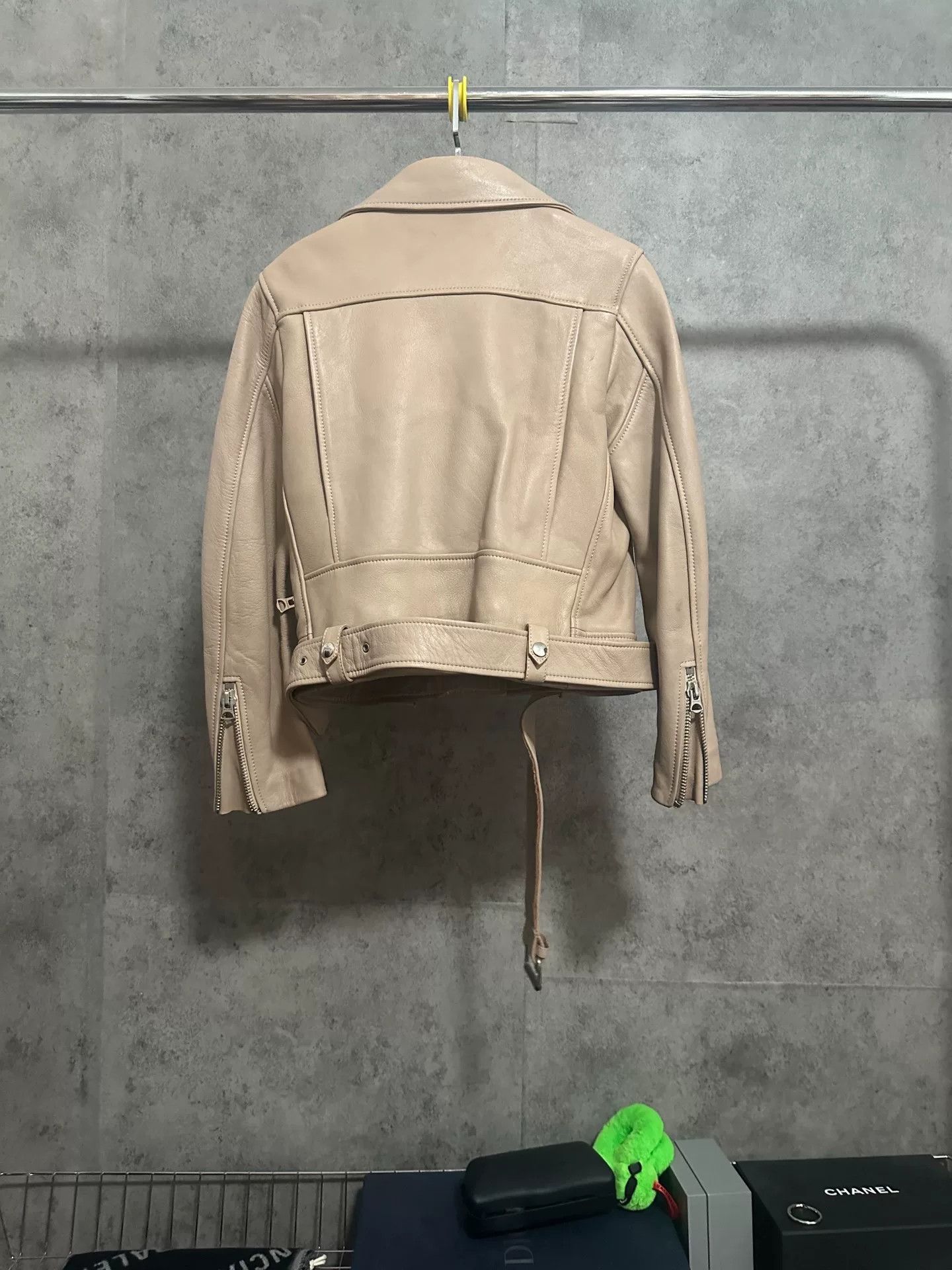 Acne Studios beige leather pilot jacket by Acne Studios Size S / US 4 / IT 40 - 5 Thumbnail