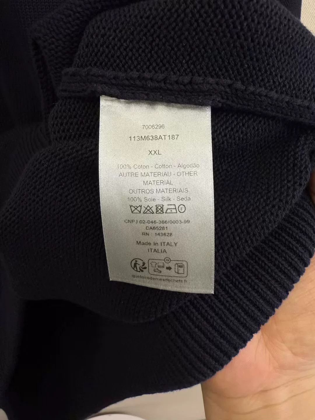 Dior dior black blue logo sweater with tags Size US XXL / EU 58 / 5 - 3 Thumbnail