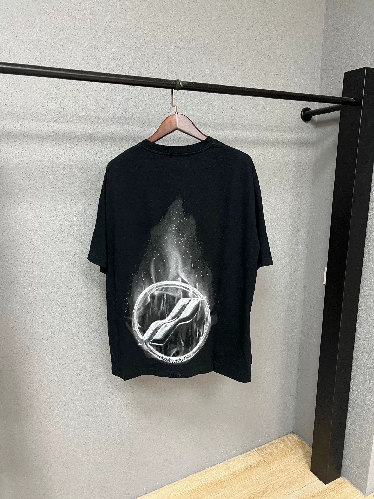 WE11DONE We11done Short Sleeve Black T-Shirt Size US L / EU 52-54 / 3 - 2 Thumbnail