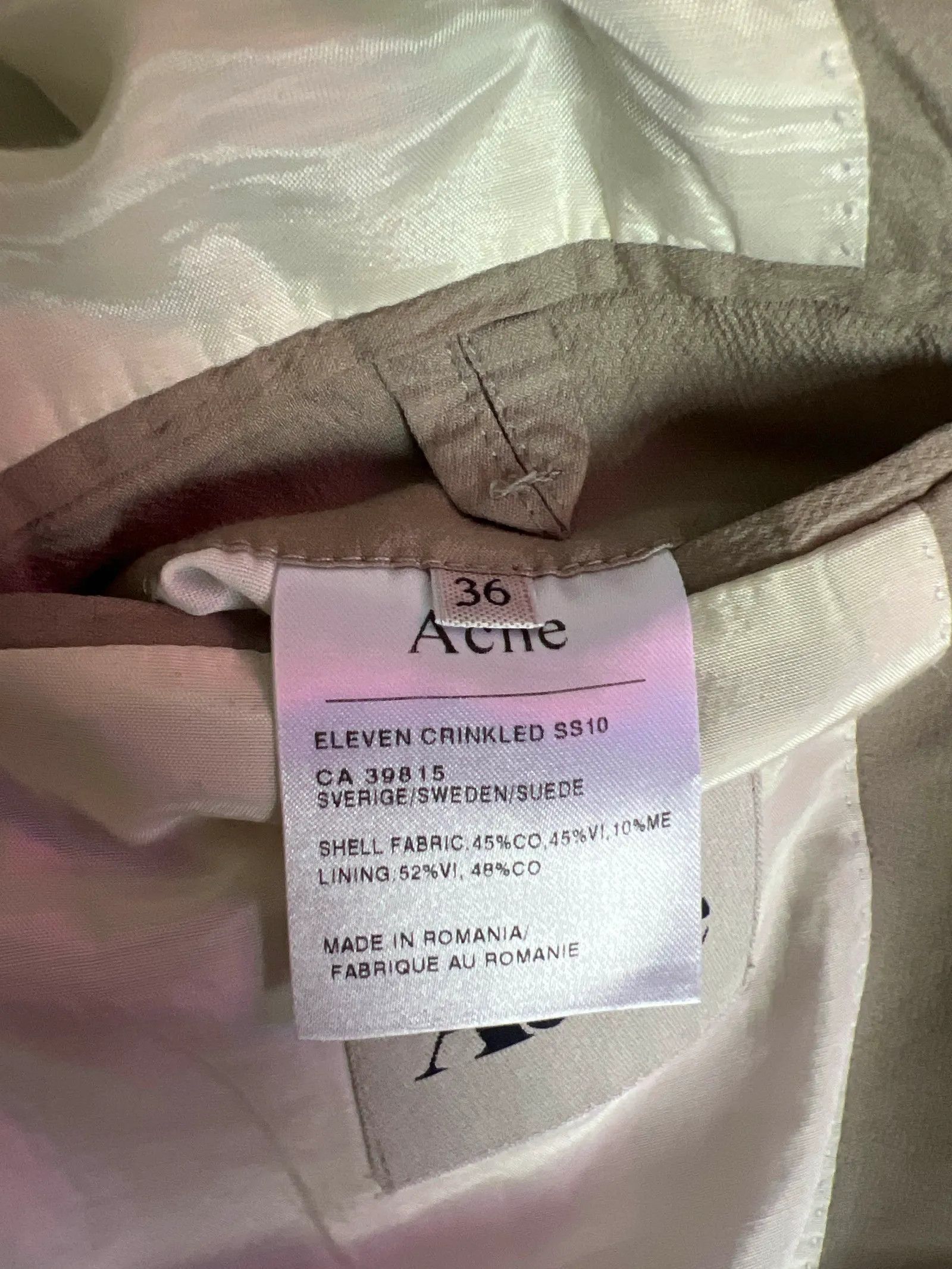 Acne Studios Acne Studios Eleven crinkled SS10 Blazer Size XS / US 0-2 / IT 36-38 - 4 Thumbnail