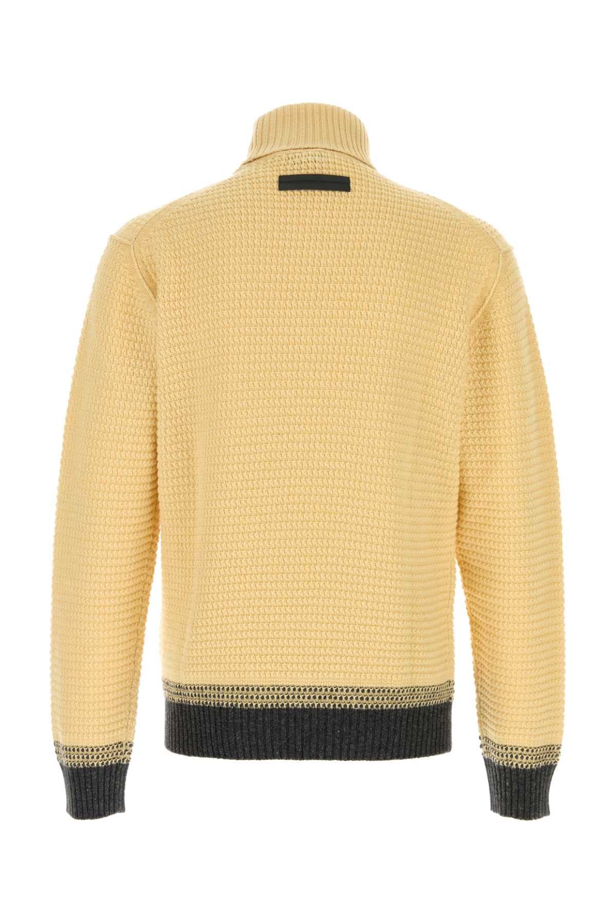 Ermenegildo Zegna Yellow Cashmere Sweater Size US M / EU 48-50 / 2 - 2 Thumbnail