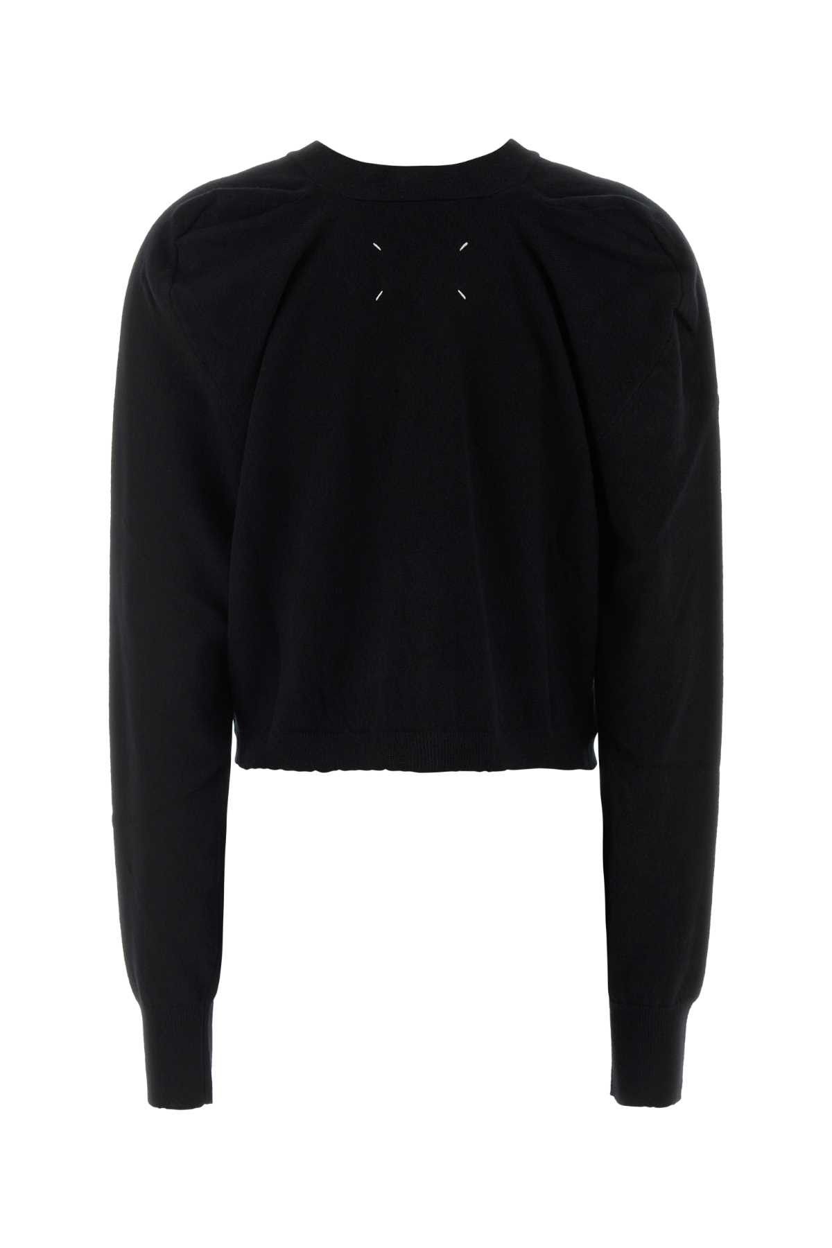 Maison Margiela Black Wool Cardigan Size S / US 4 / IT 40 - 2 Thumbnail