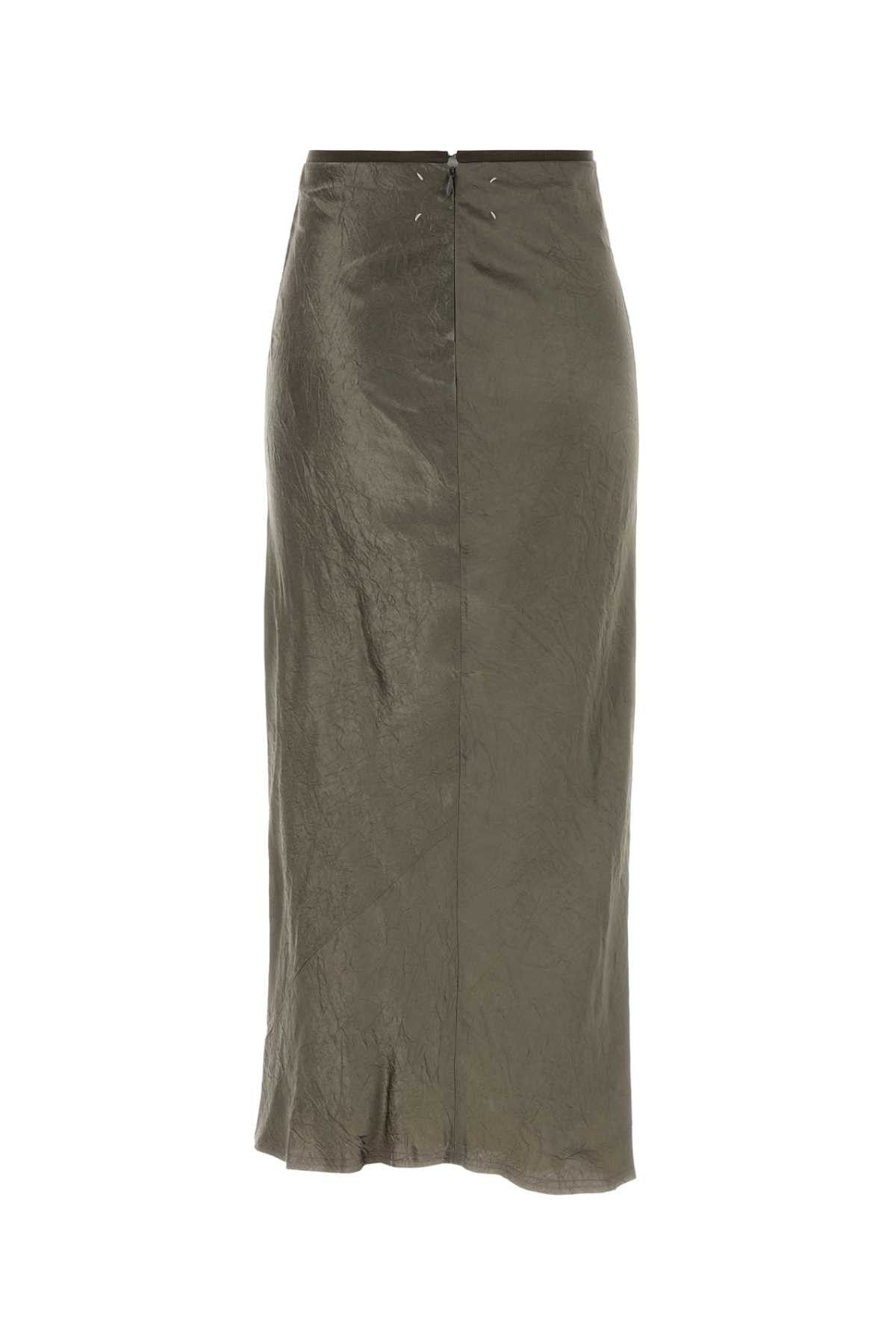 Maison Margiela Grey Satin Skirt Size 30" / US 8 / IT 44 - 2 Thumbnail