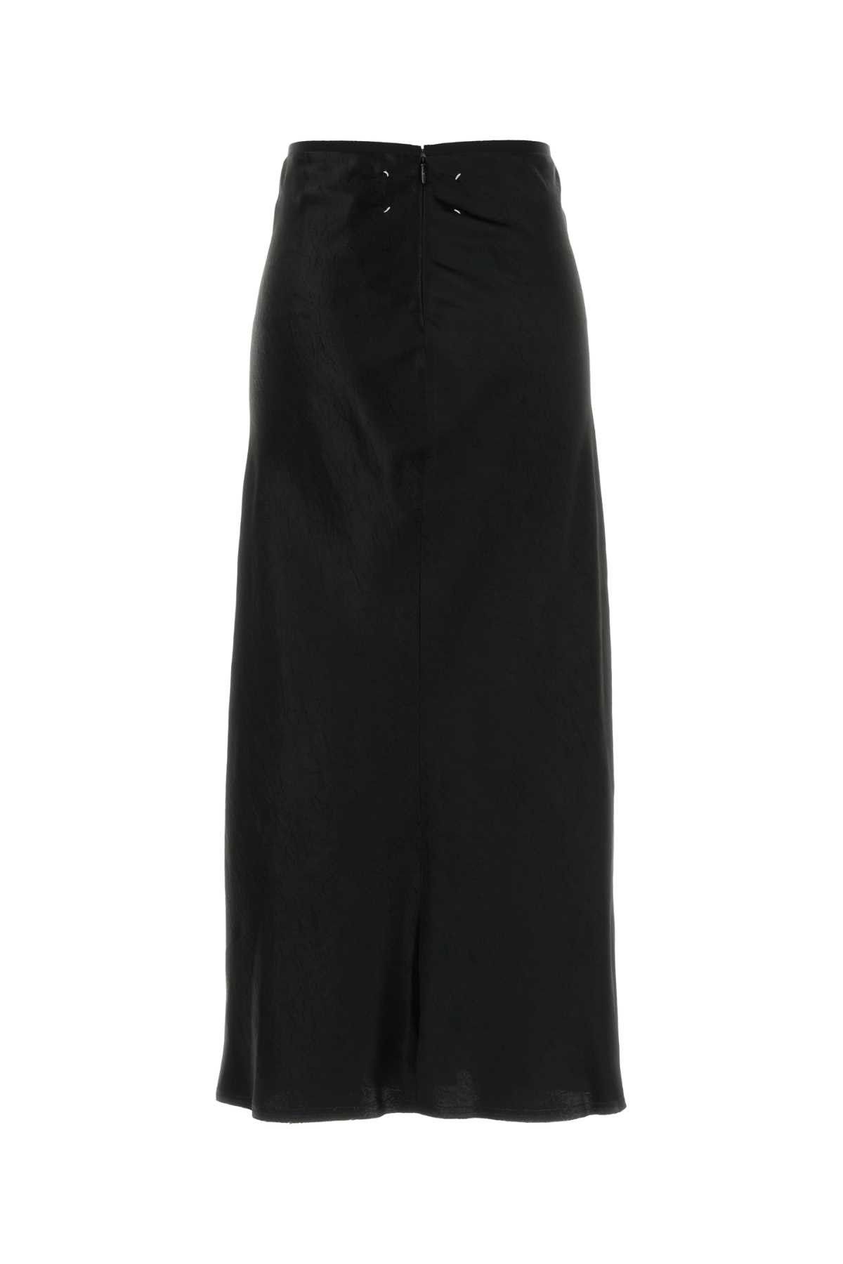 Maison Margiela Black Satin Skirt Size 30" / US 8 / IT 44 - 2 Thumbnail