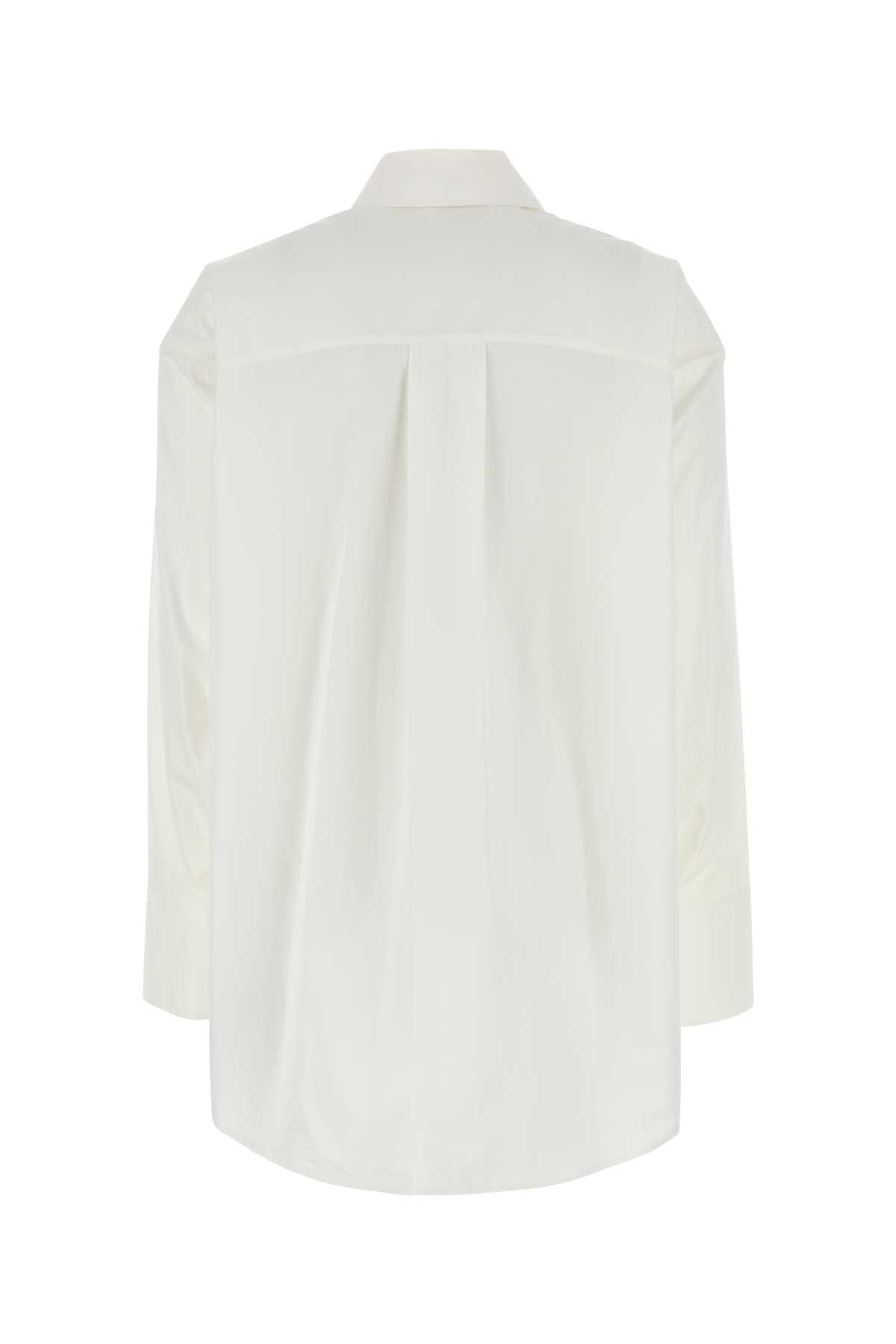 Loewe White Poplin Oversize Shirt Size M / US 6-8 / IT 42-44 - 2 Thumbnail