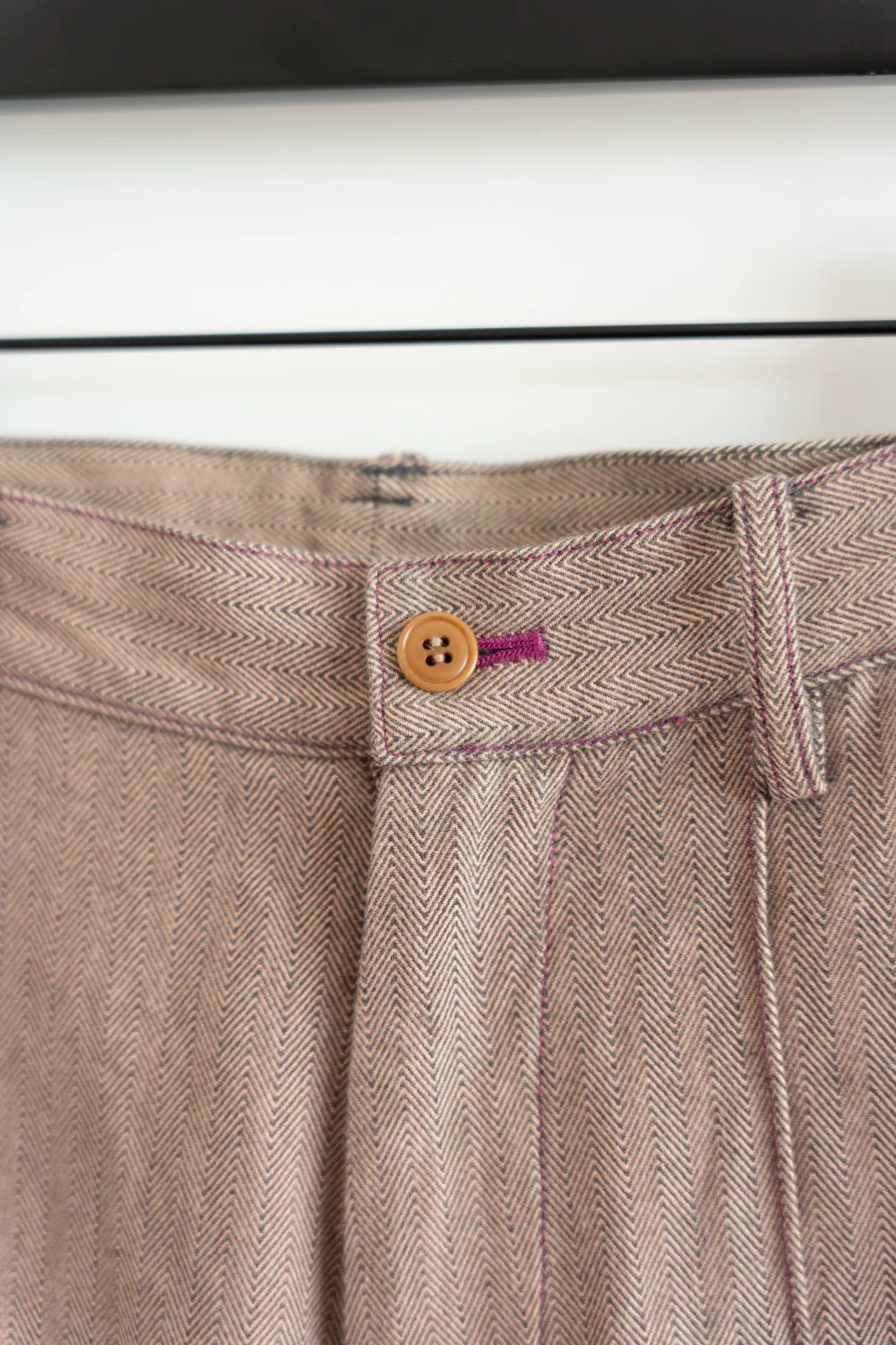 Sulvam Sulvam Knife Edge Pants in Beige Size US 31 - 5 Thumbnail