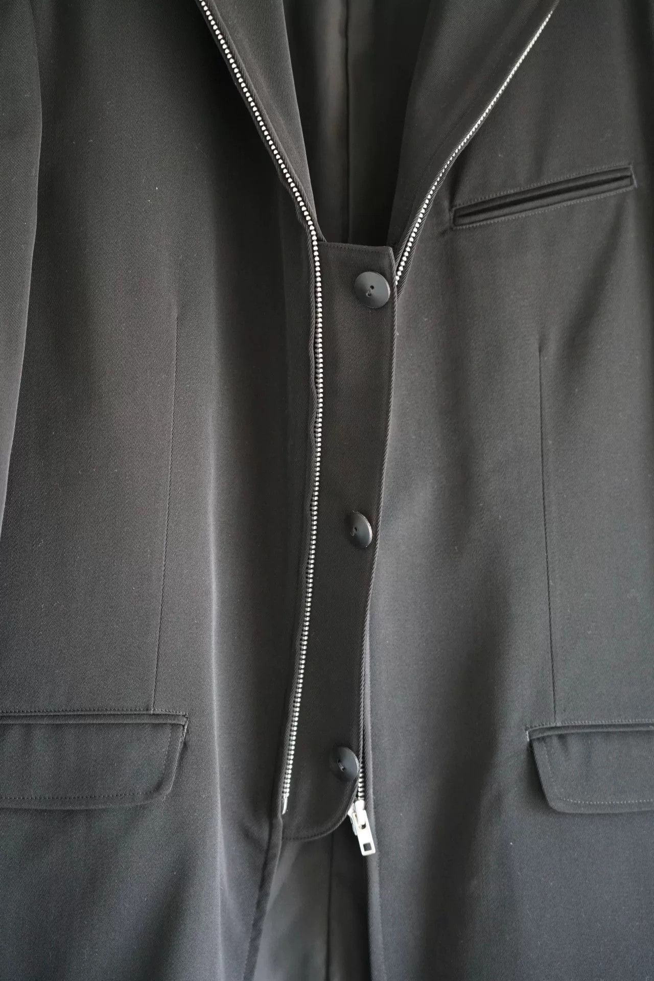 Yohji Yamamoto Yohji Yamamoto Black Zippered Blazer Size US M / EU 48-50 / 2 - 5 Thumbnail
