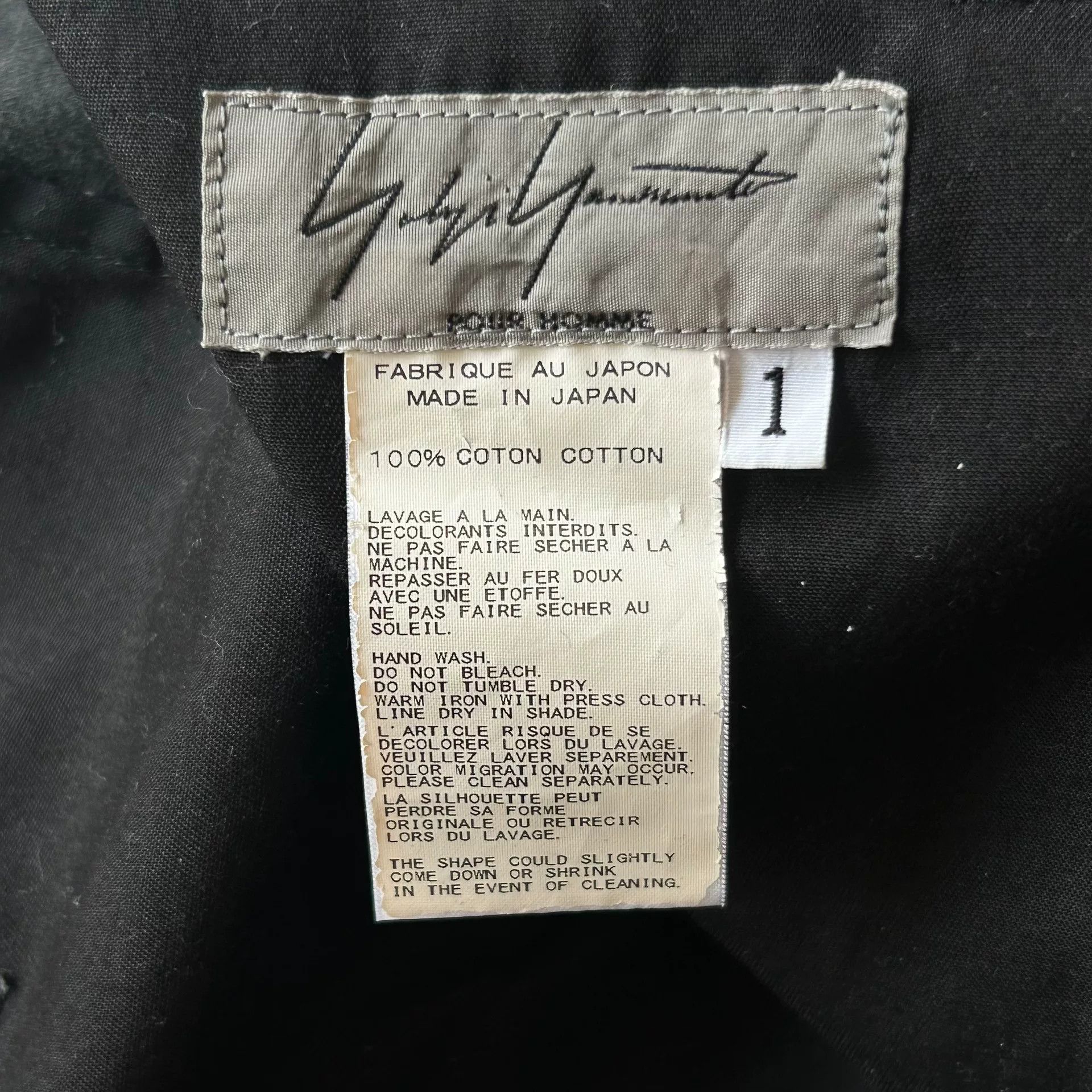 Yohji Yamamoto Yohji Yamamoto Black Straight Leg Pants Size US 26 / EU 42 - 5 Thumbnail