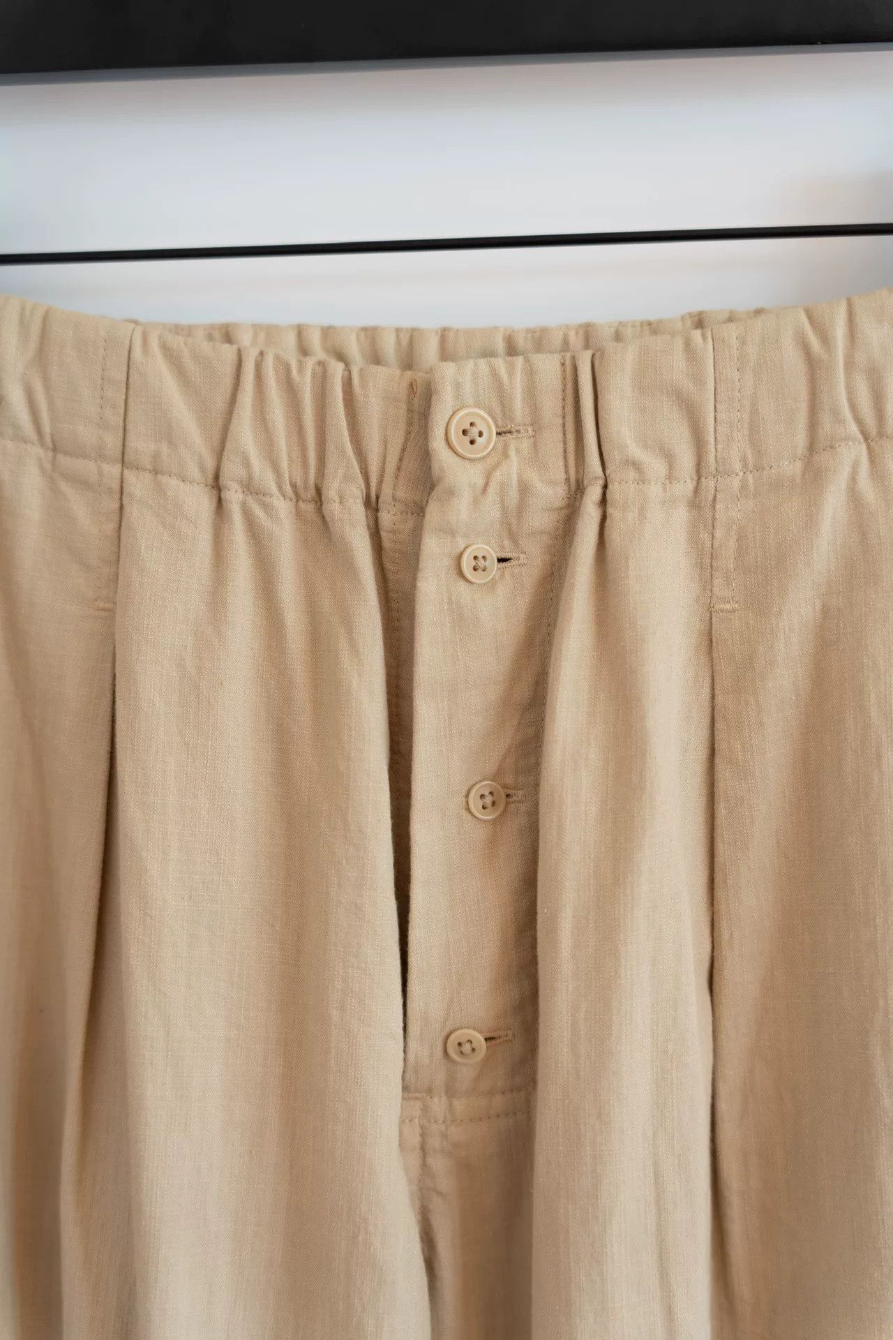 Yohji Yamamoto Yohji Yamamoto Beige Straight-Leg Pants Size US 37 - 4 Thumbnail