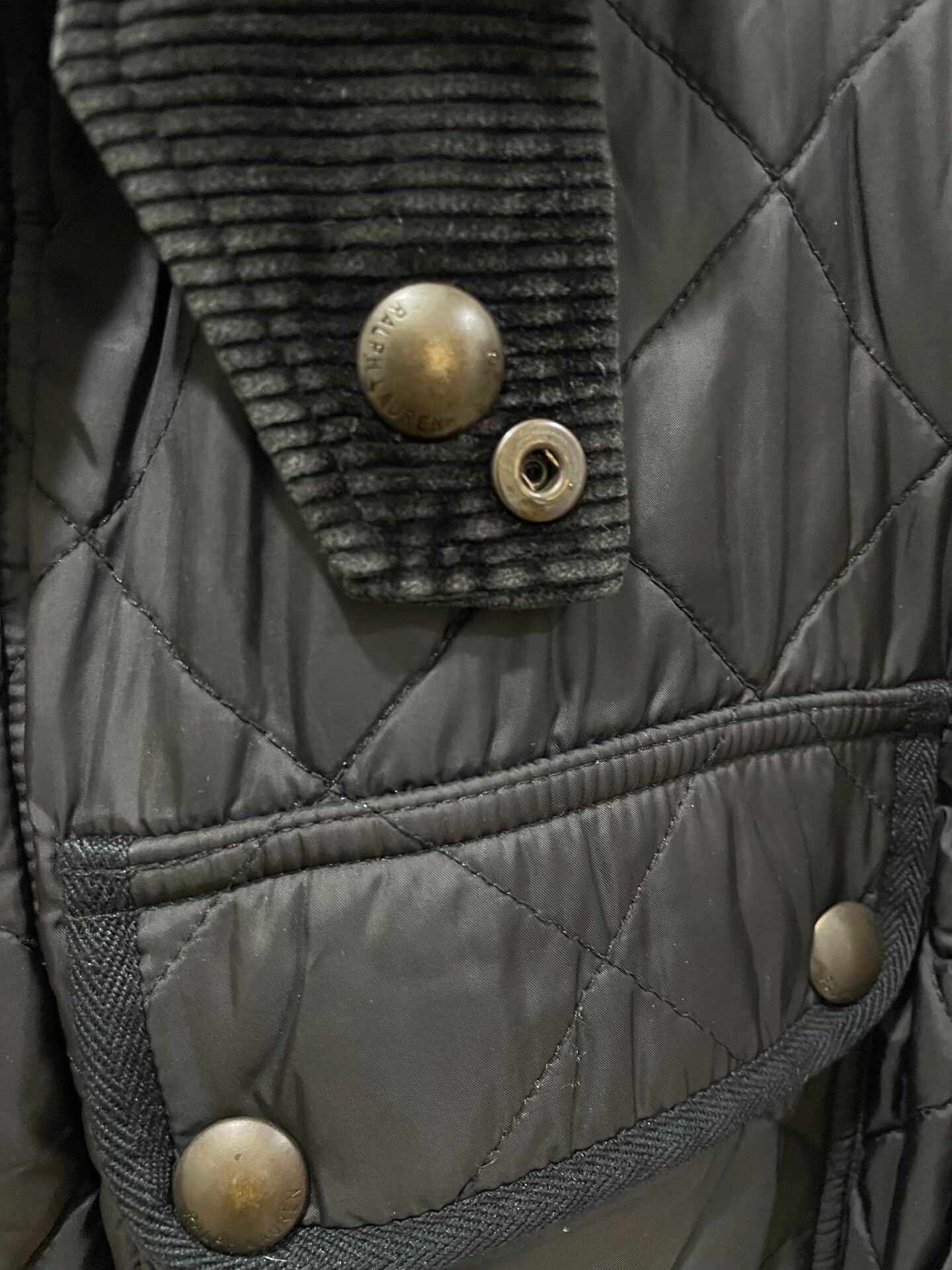 Polo Ralph Lauren Quilted Cotton Jacket with Suede Detail Size US L / EU 52-54 / 3 - 6 Thumbnail