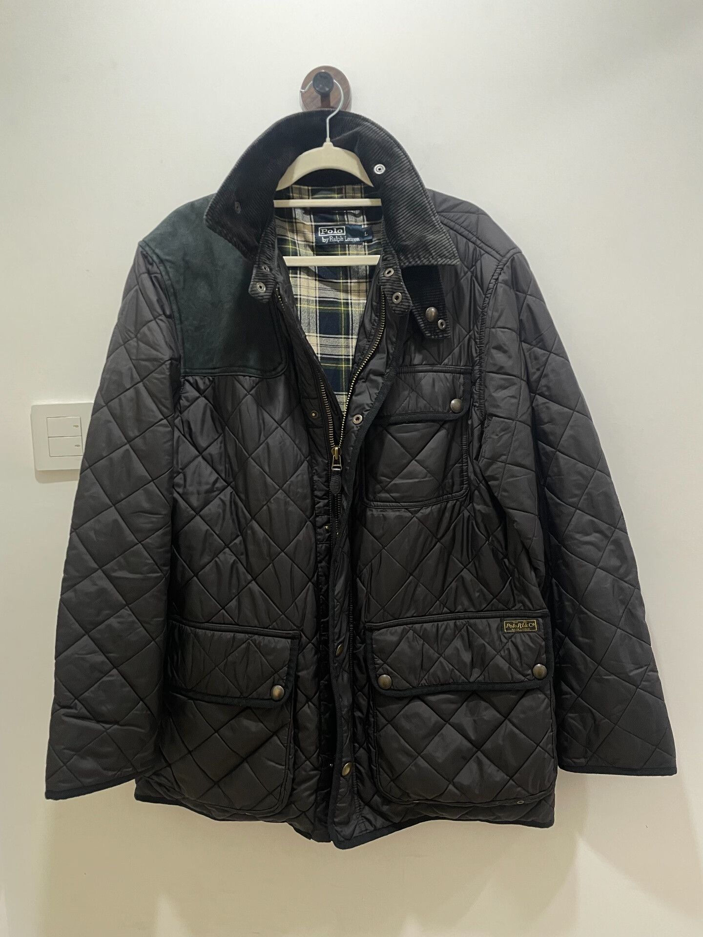 Polo Ralph Lauren Quilted Cotton Jacket with Suede Detail Size US L / EU 52-54 / 3 - 2 Thumbnail