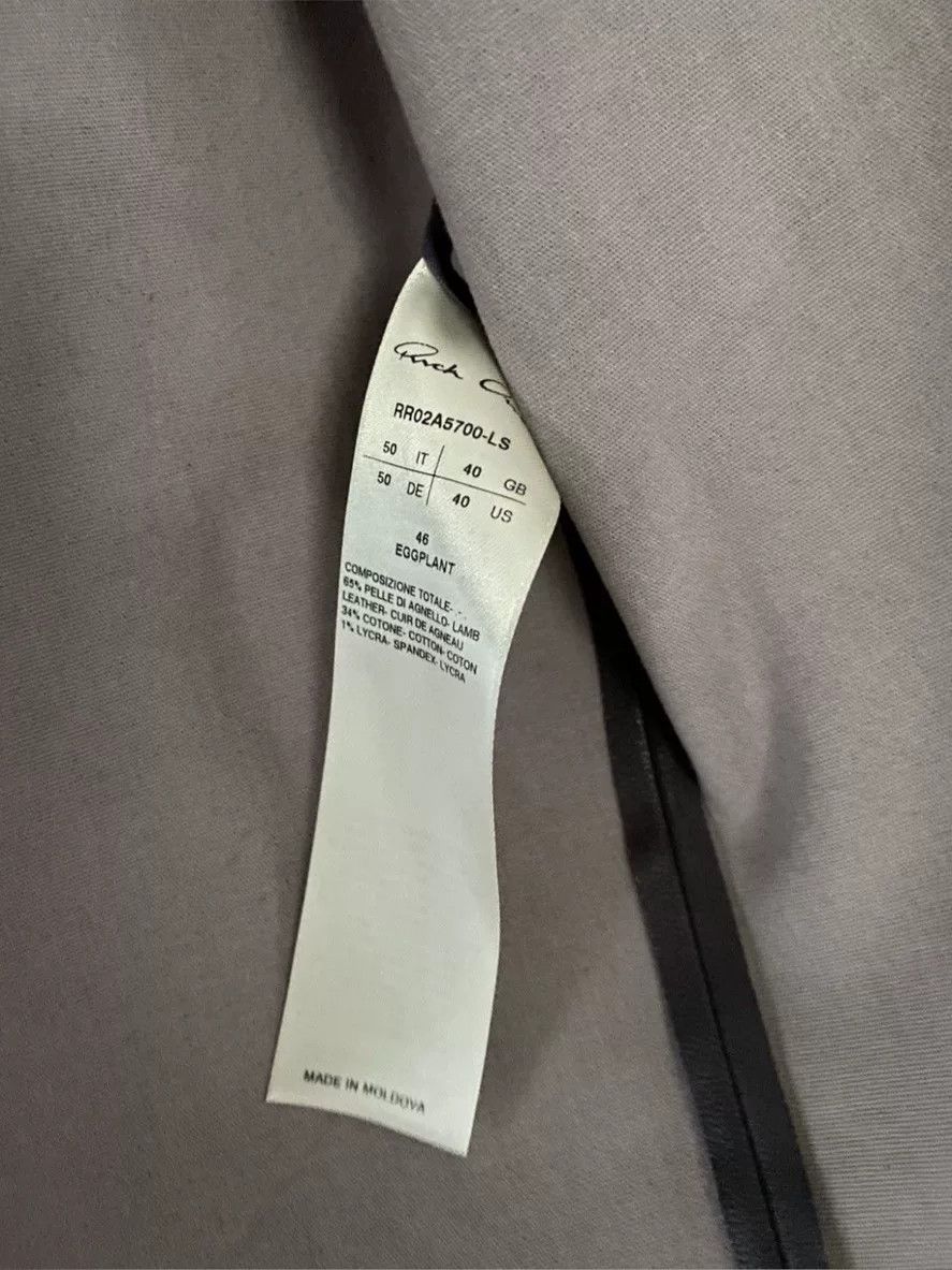 Rick Owens rick owens gethemane purple leather jacket Size US M / EU 48-50 / 2 - 6 Thumbnail