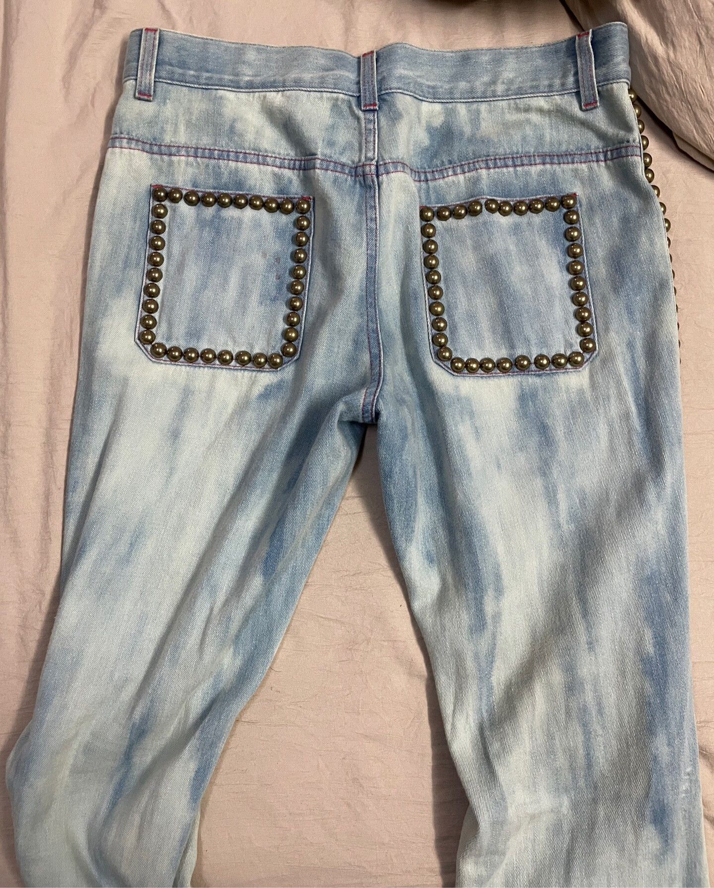 Gucci gucci embroidered flared denim pants size 28 Size 28" / US 6 / IT 42 - 2 Thumbnail