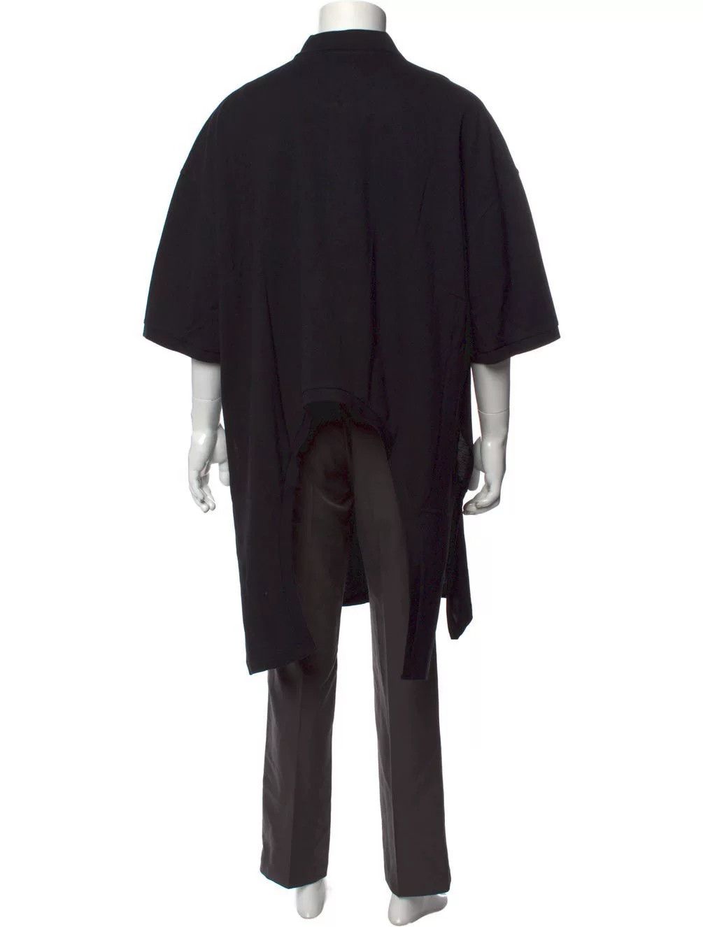 Random Identities oversized black polo t-shirt reversible style Size US M / EU 48-50 / 2 - 2 Thumbnail