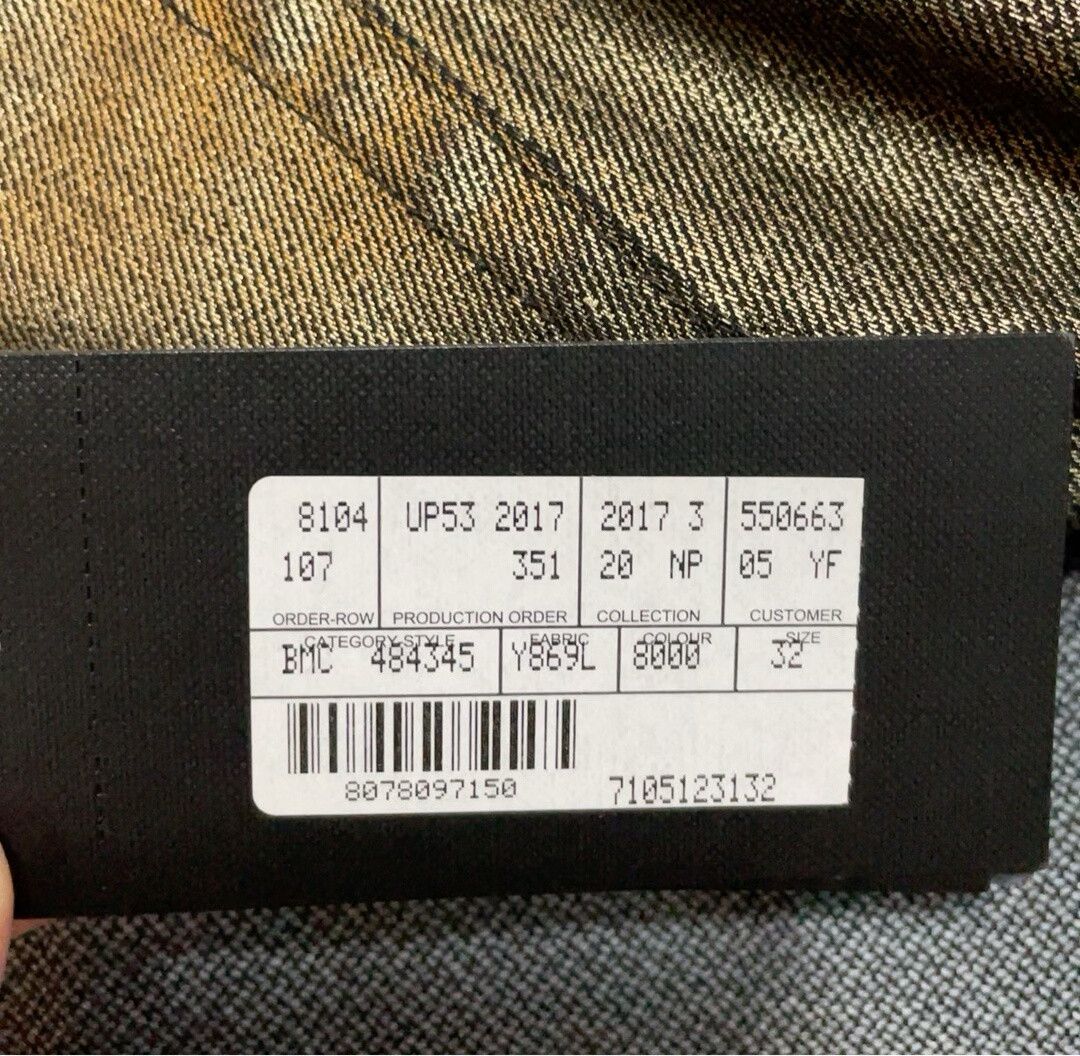 Yves Saint Laurent gold coated distressed denim pants size 32 Size US 32 / EU 48 - 4 Thumbnail