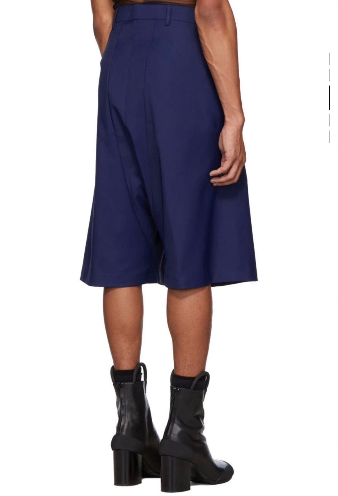 Random Identities navy wide-leg tailored shorts Size 42" / US 20 - 2 Thumbnail
