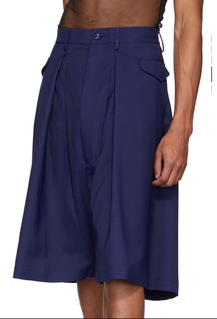 Random Identities navy wide-leg tailored shorts Size 42" / US 20 - 4 Thumbnail