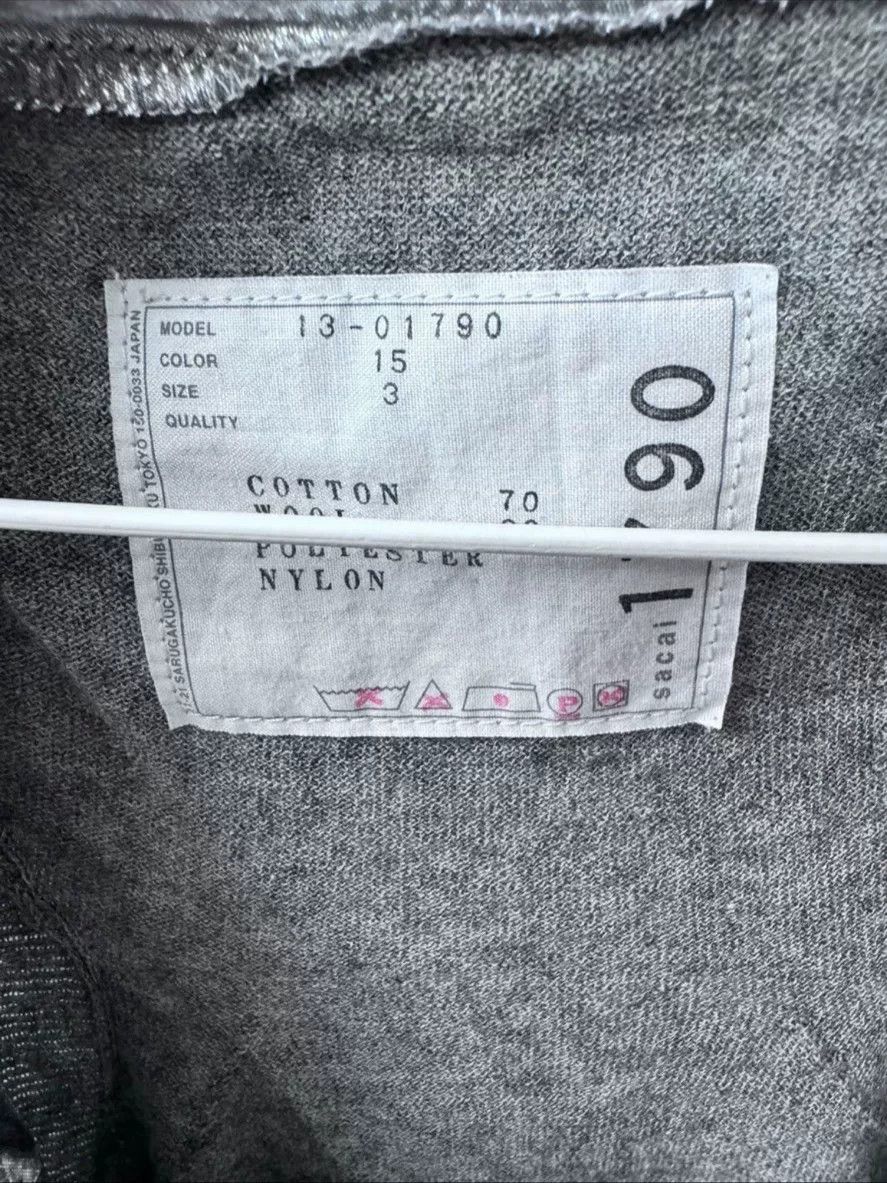 Sacai gray wool cotton blend tank top Size M / US 6-8 / IT 42-44 - 2 Thumbnail