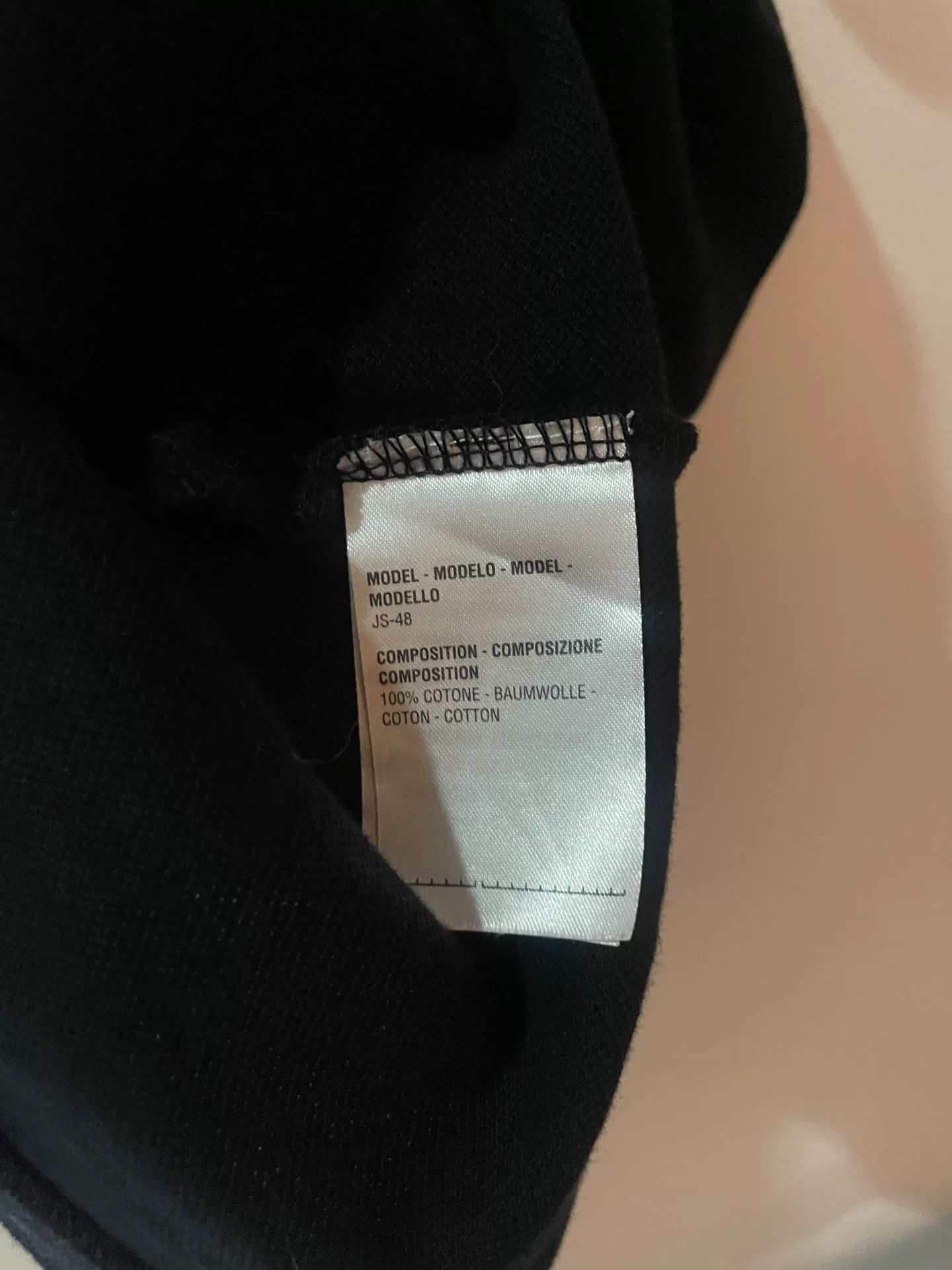 Random Identities oversized black polo shirt with unique design Size M / US 6-8 / IT 42-44 - 4 Thumbnail