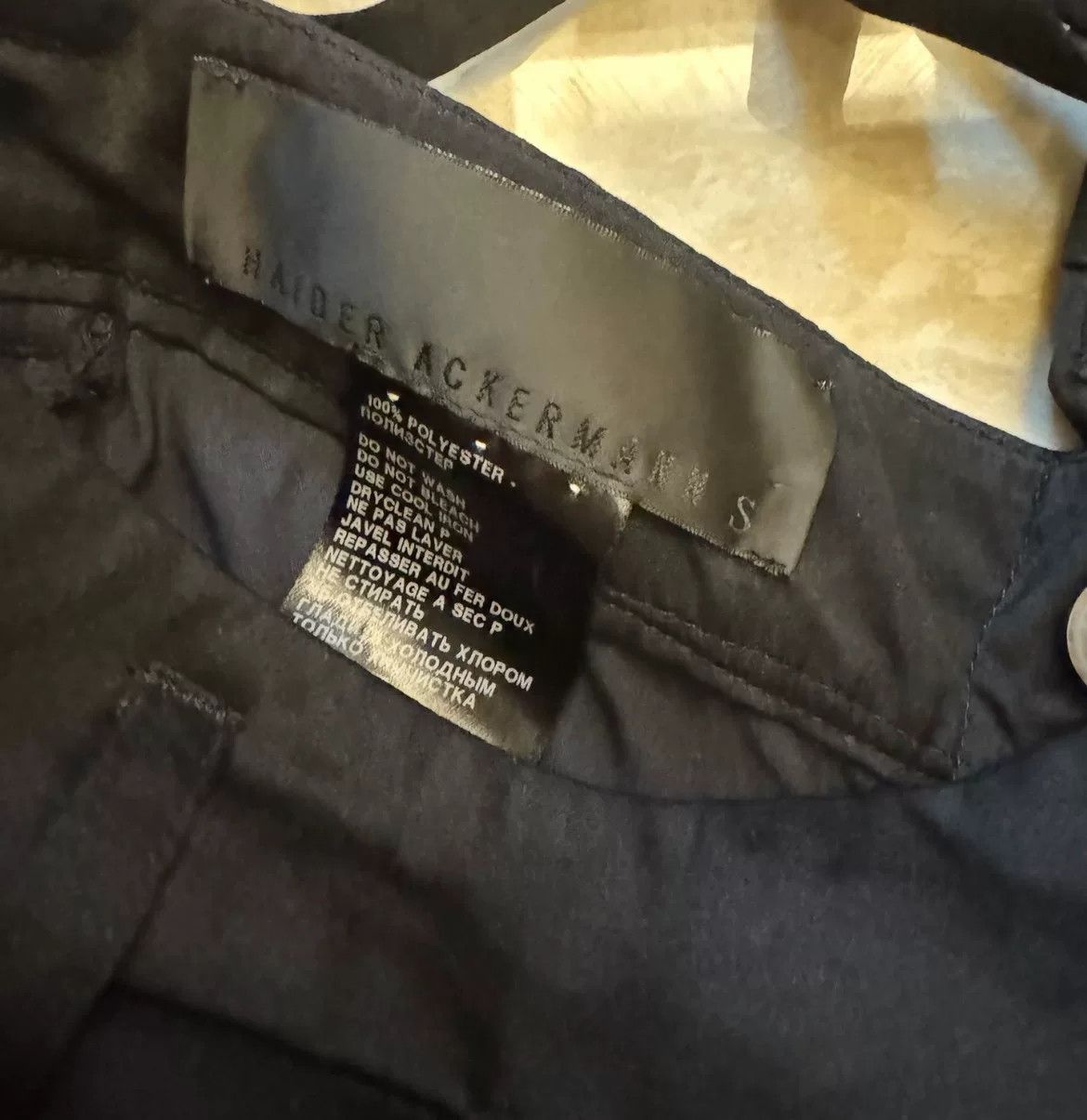 Haider Ackermann haider ackermann black tie-waist pants Size 23" - 2 Thumbnail