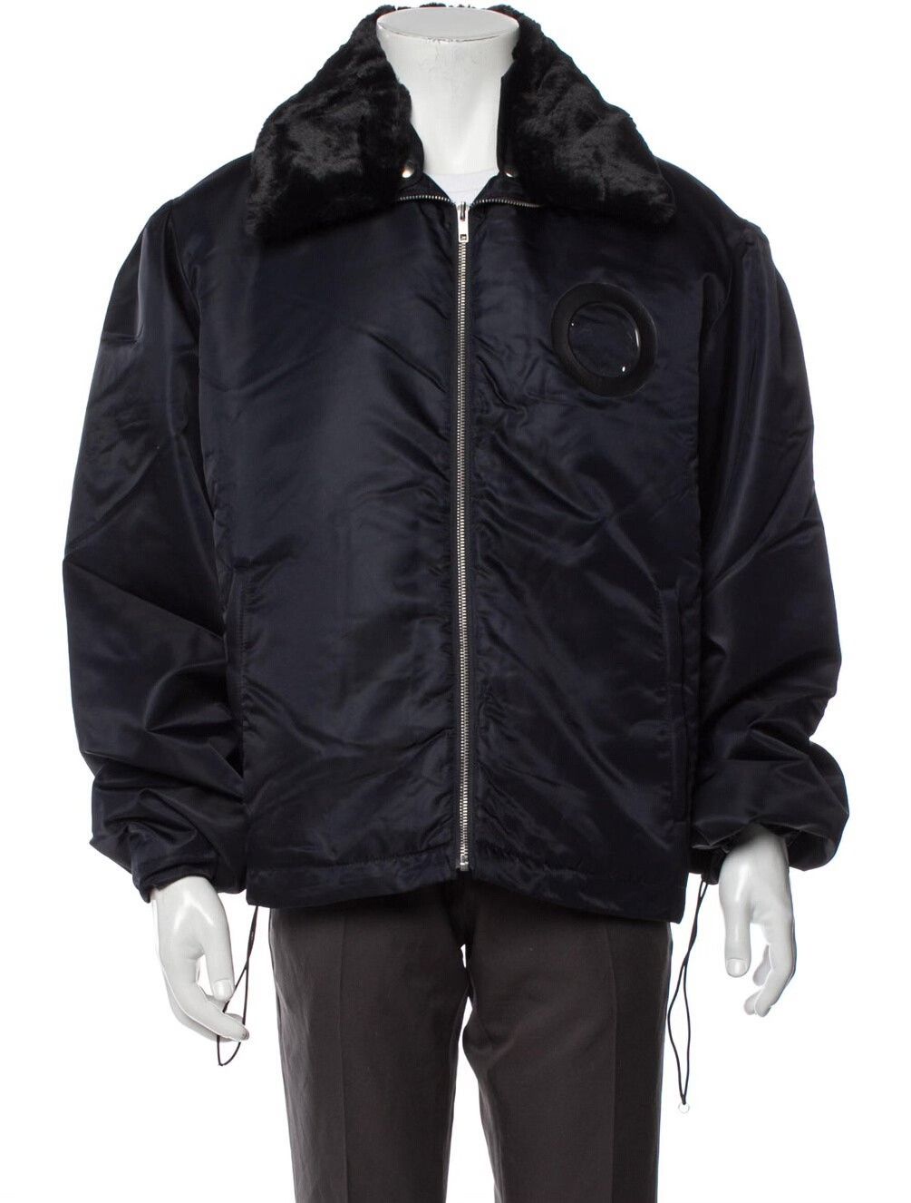 Random Identities Black Fur-Collared Flight Jacket Size L Size US L / EU 52-54 / 3 - 7 Thumbnail