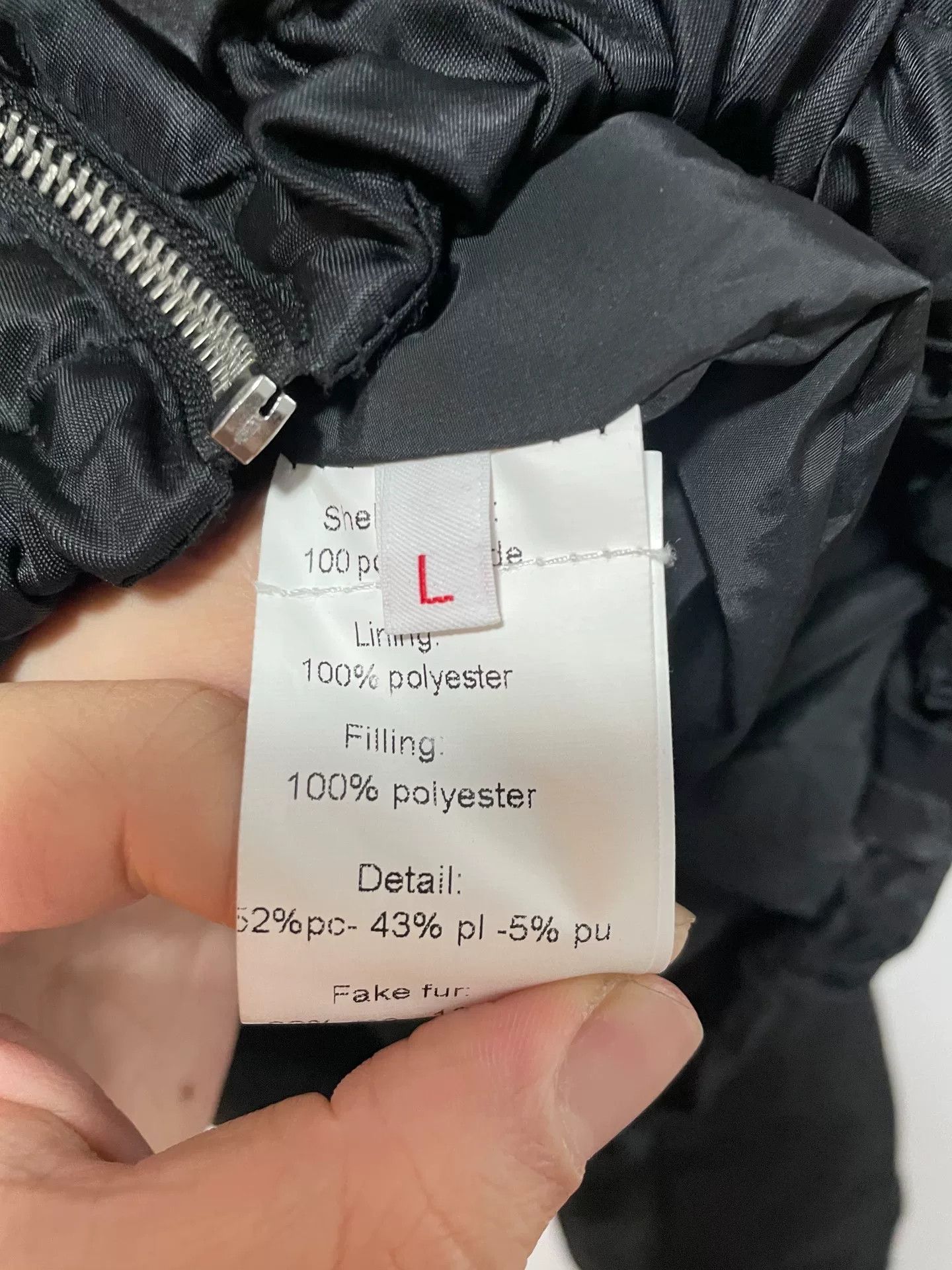 Random Identities Black Fur-Collared Flight Jacket Size L Size US L / EU 52-54 / 3 - 3 Thumbnail