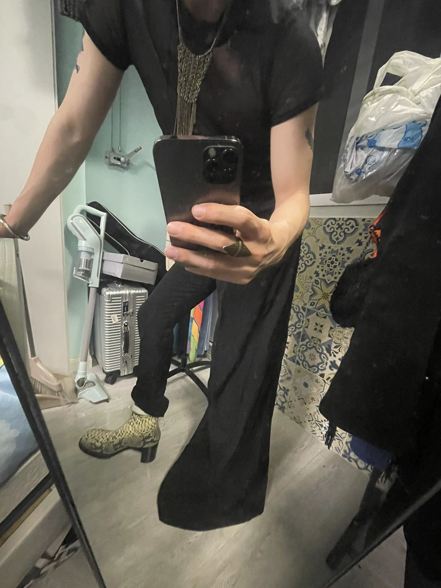 Ann Demeulemeester elegant wide-leg trousers by ann demeulemeester Size US 36 / EU 52 - 2 Thumbnail