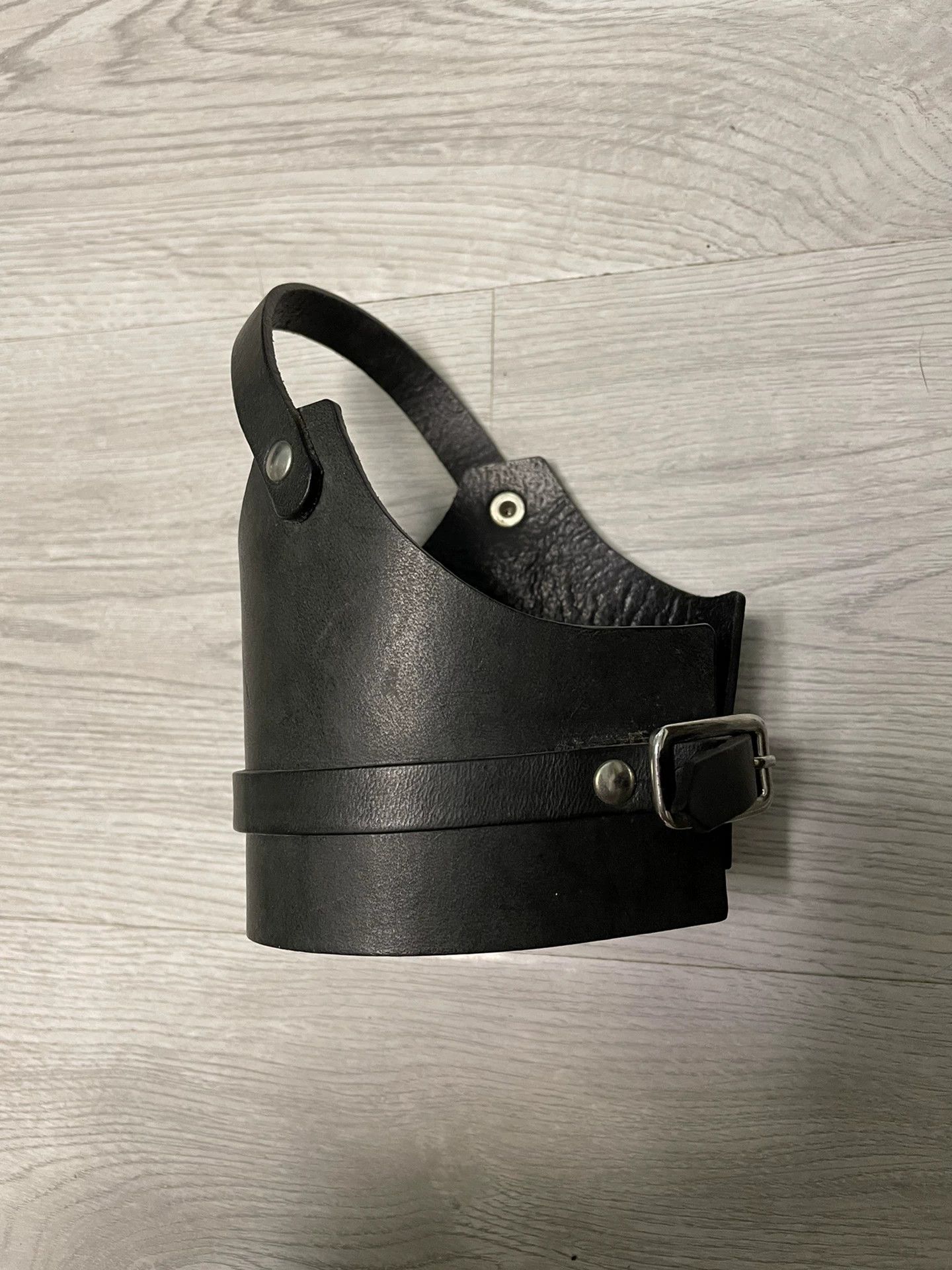 Maison Margiela Maison Martin Margiela Black Leather Ring Bracelet Size ONE SIZE - 3 Thumbnail