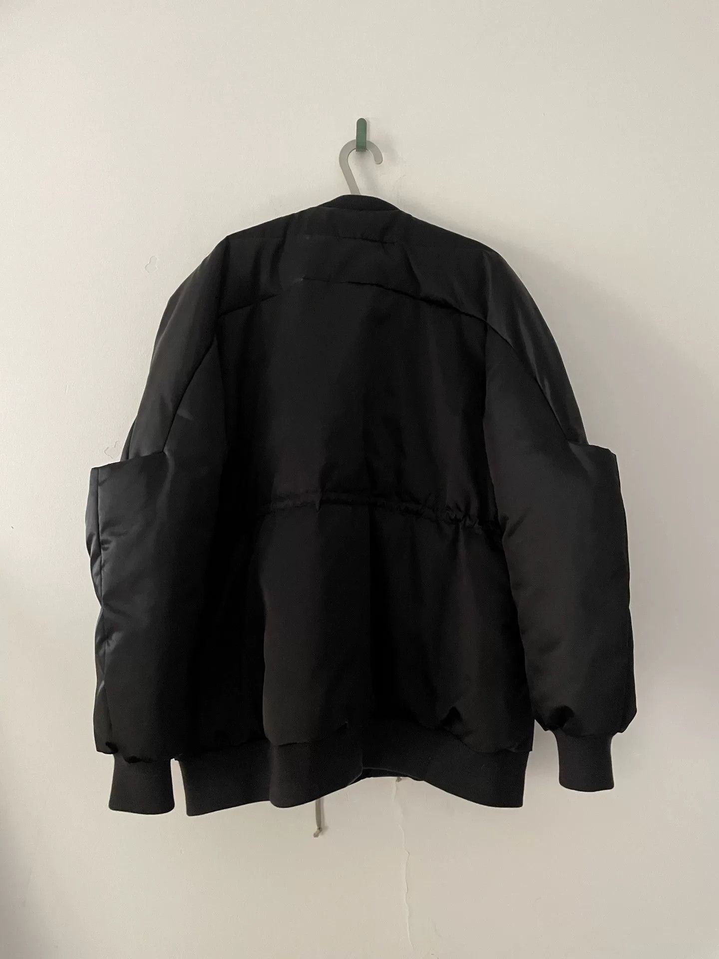 Rick Owens oversized black puffer jacket with waist tie Size US L / EU 52-54 / 3 - 3 Thumbnail