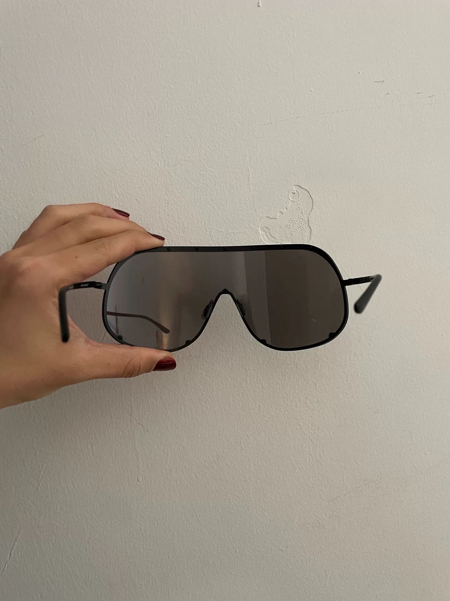 Rick Owens Rick Owens Mask Oversized Mirror Sunglasses Size ONE SIZE - 2 Thumbnail