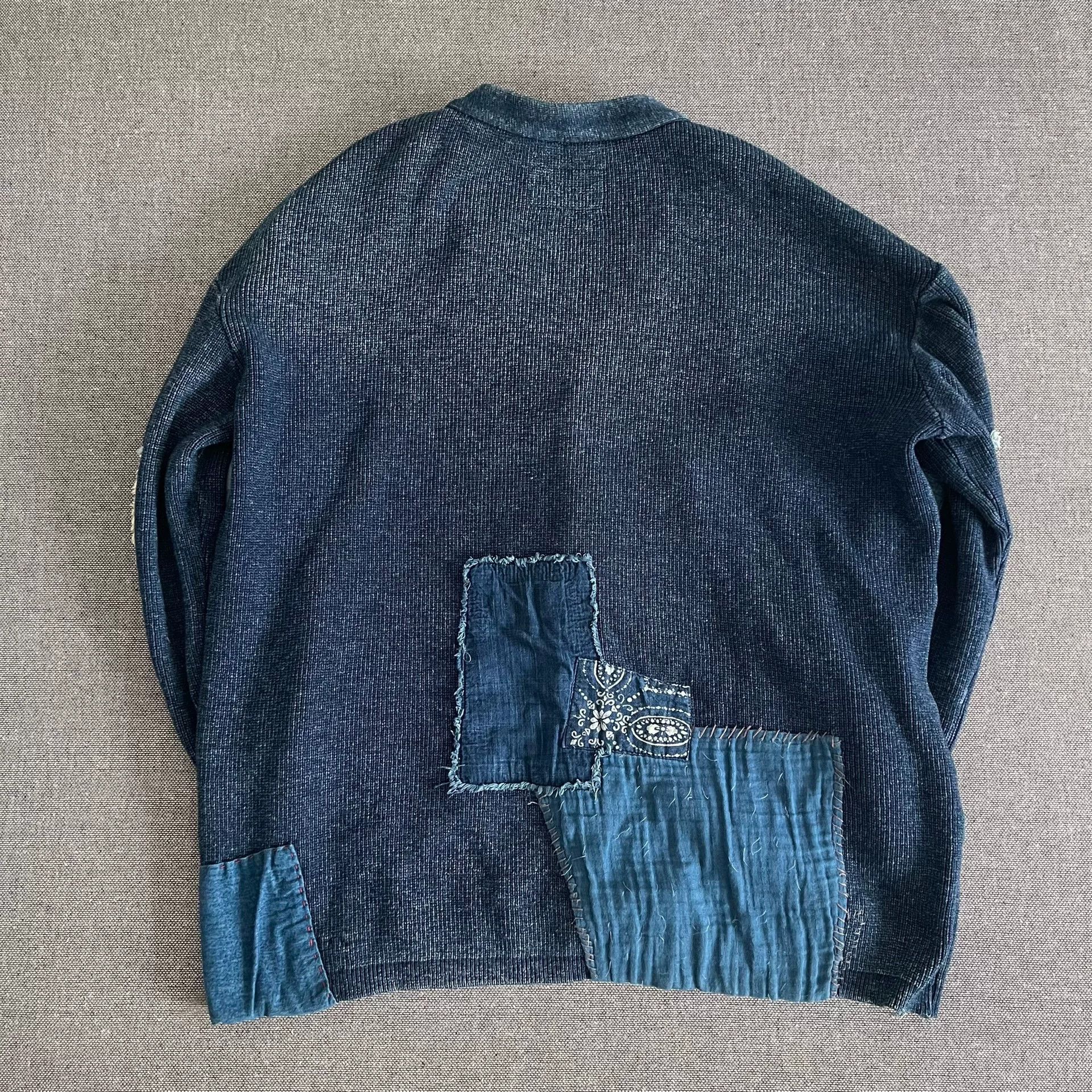Soulive setto indigo label patchwork cardigan Size US L / EU 52-54 / 3 - 2 Thumbnail
