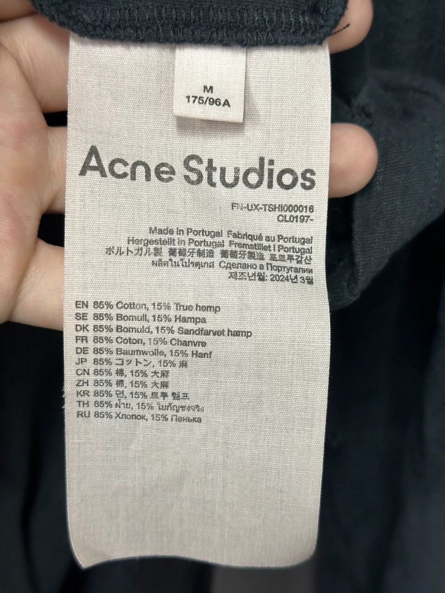 Acne Studios Acne Studios 1996 Long Sleeve Black Tee Size US M / EU 48-50 / 2 - 5 Thumbnail