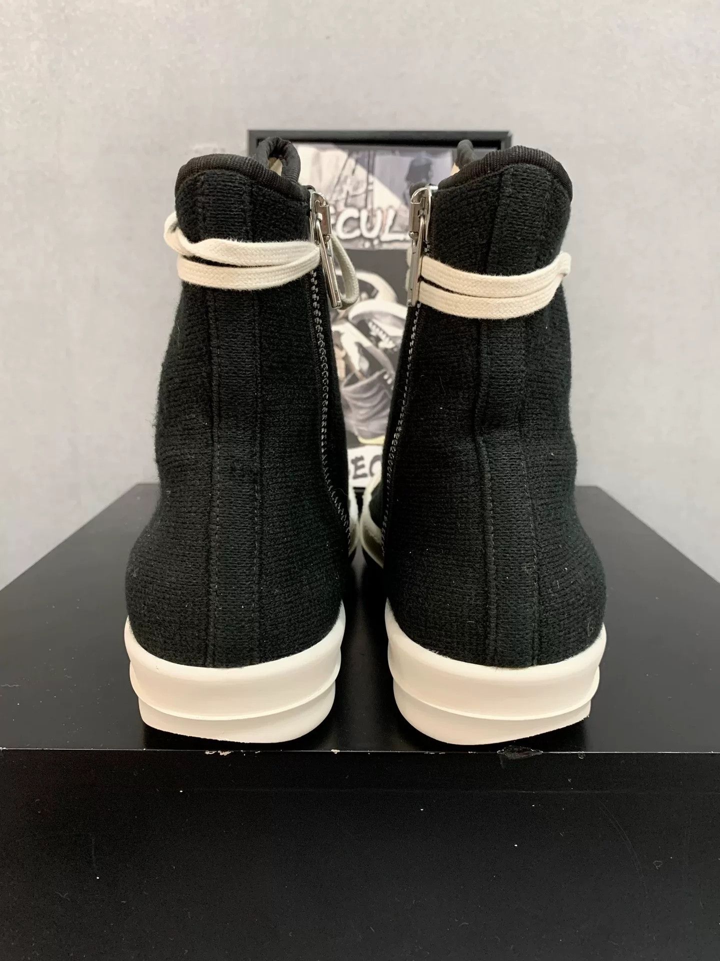 Rick Owens Drkshdw rick owens high top black and white sneakers Size US 8.5 / EU 41-42 - 7 Thumbnail