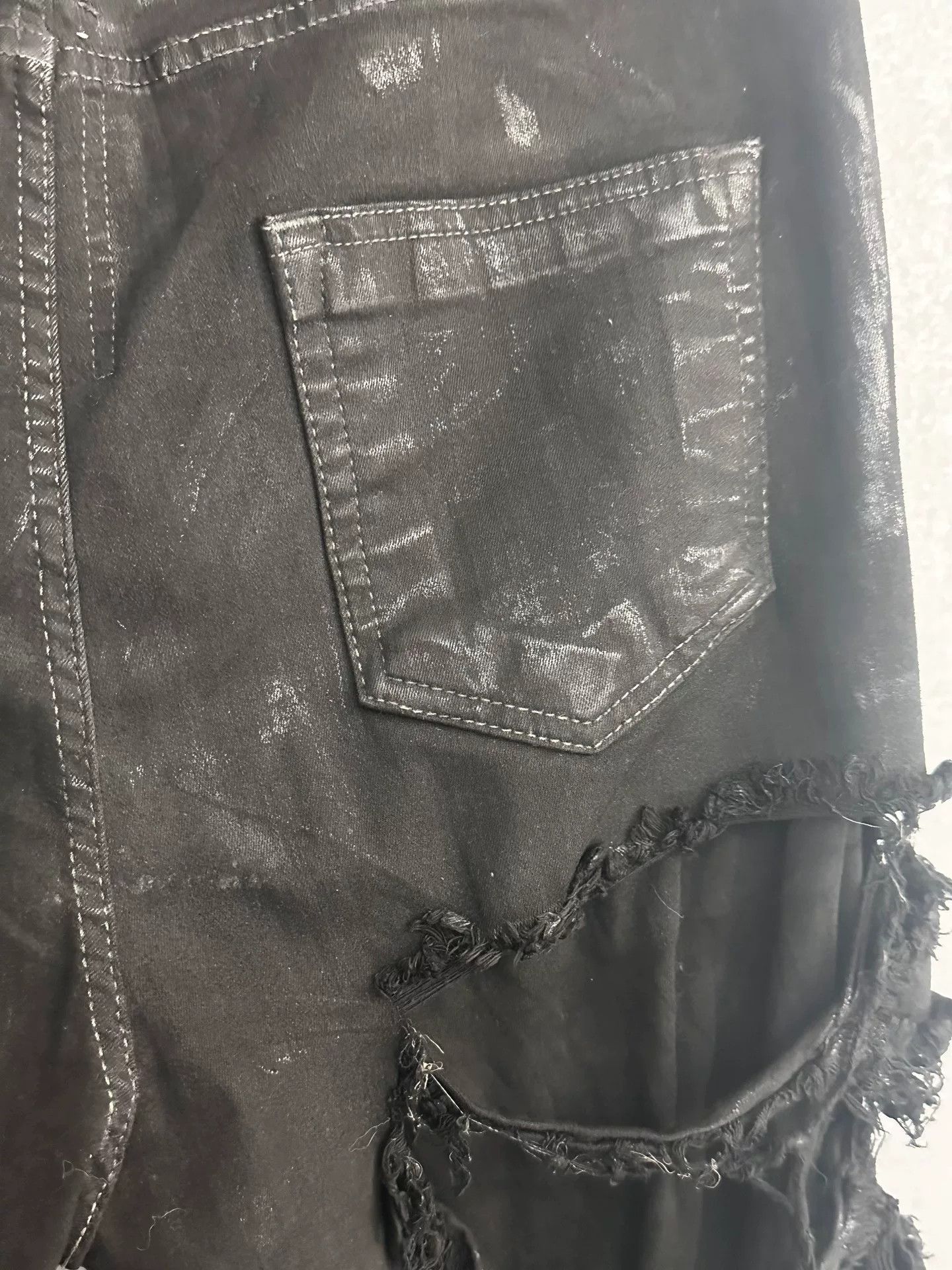 Rick Owens rick owens distressed black denim pants Size US 33 - 5 Thumbnail