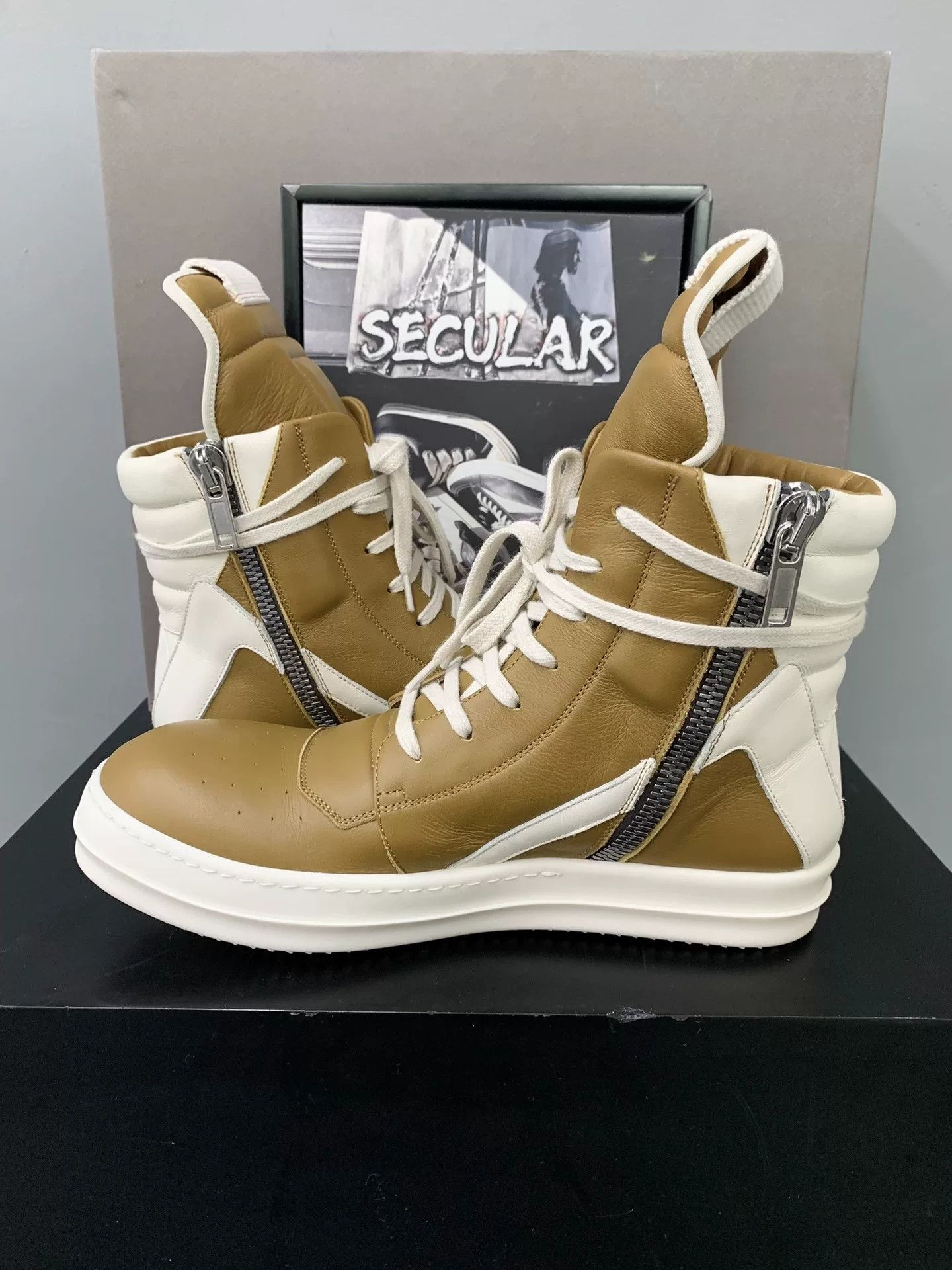 Rick Owens rick owens geobasket yellow leather casual shoes Size US 7 / EU 40 - 6 Thumbnail
