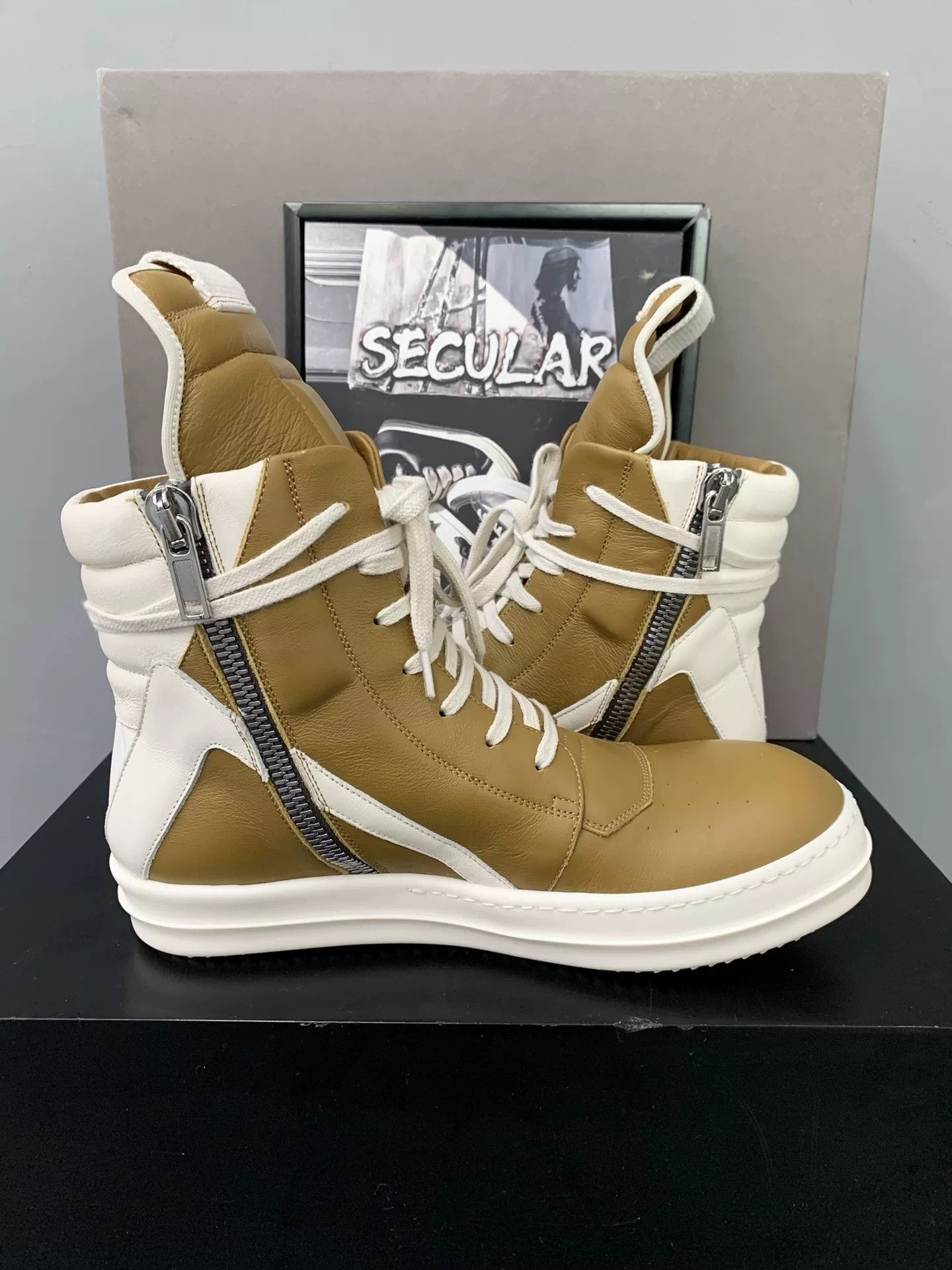 Rick Owens rick owens geobasket yellow leather casual shoes Size US 7 / EU 40 - 5 Thumbnail