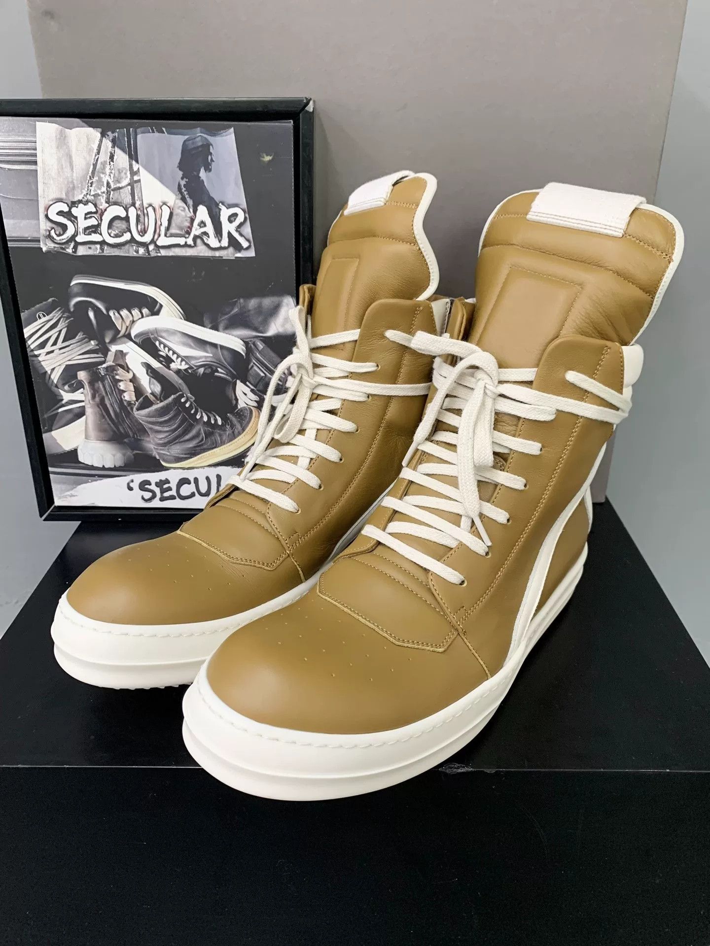 Rick Owens rick owens geobasket yellow leather casual shoes Size US 7 / EU 40 - 4 Thumbnail