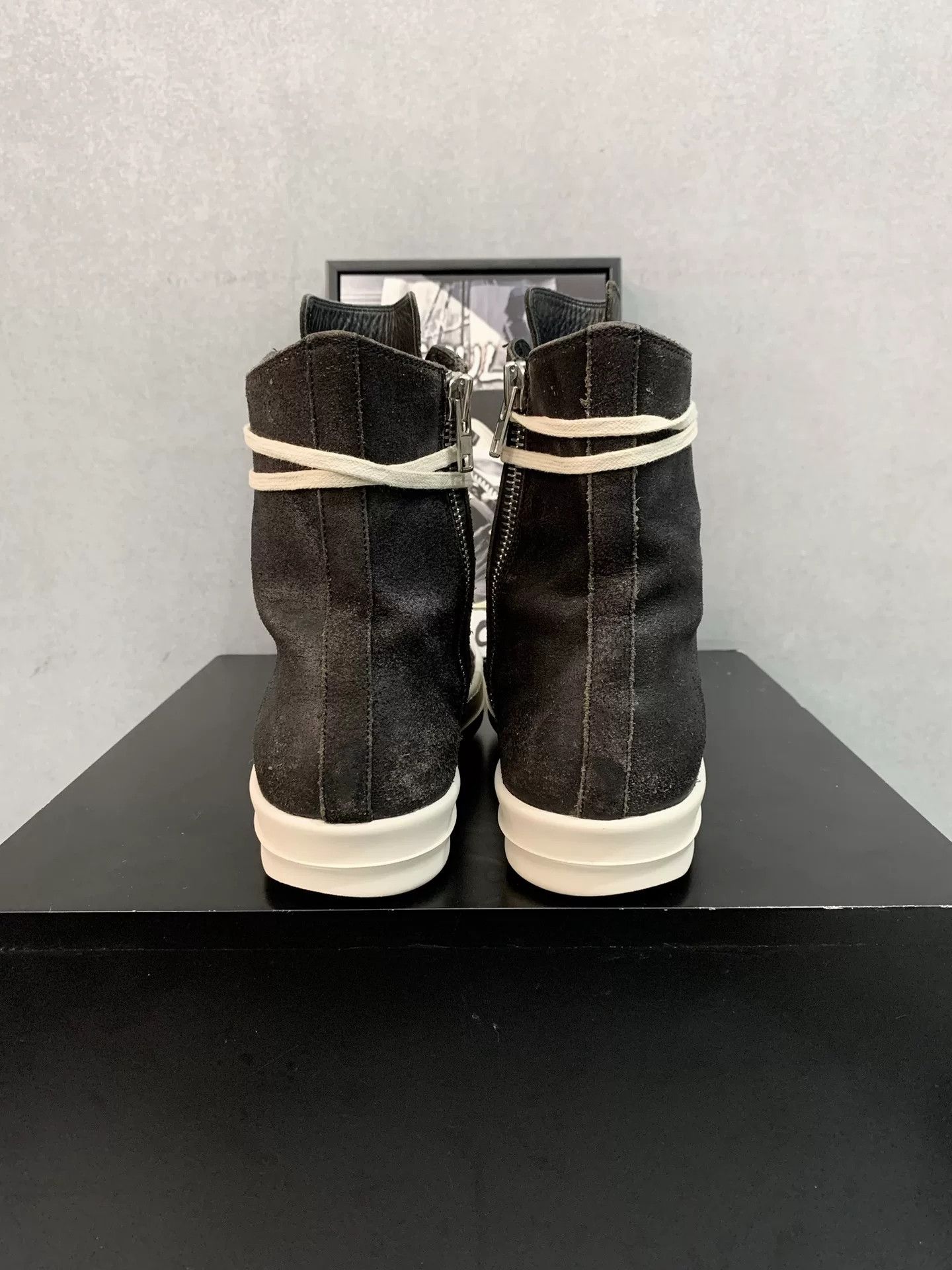 Rick Owens rick owens high-top black and white sneakers Size US 9 / EU 42 - 7 Thumbnail