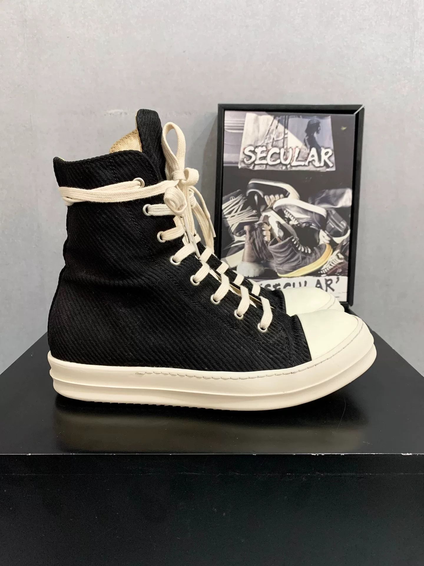Rick Owens rick owens high-top canvas sneakers size 41.5 Size US 10.5 / EU 43-44 - 4 Thumbnail