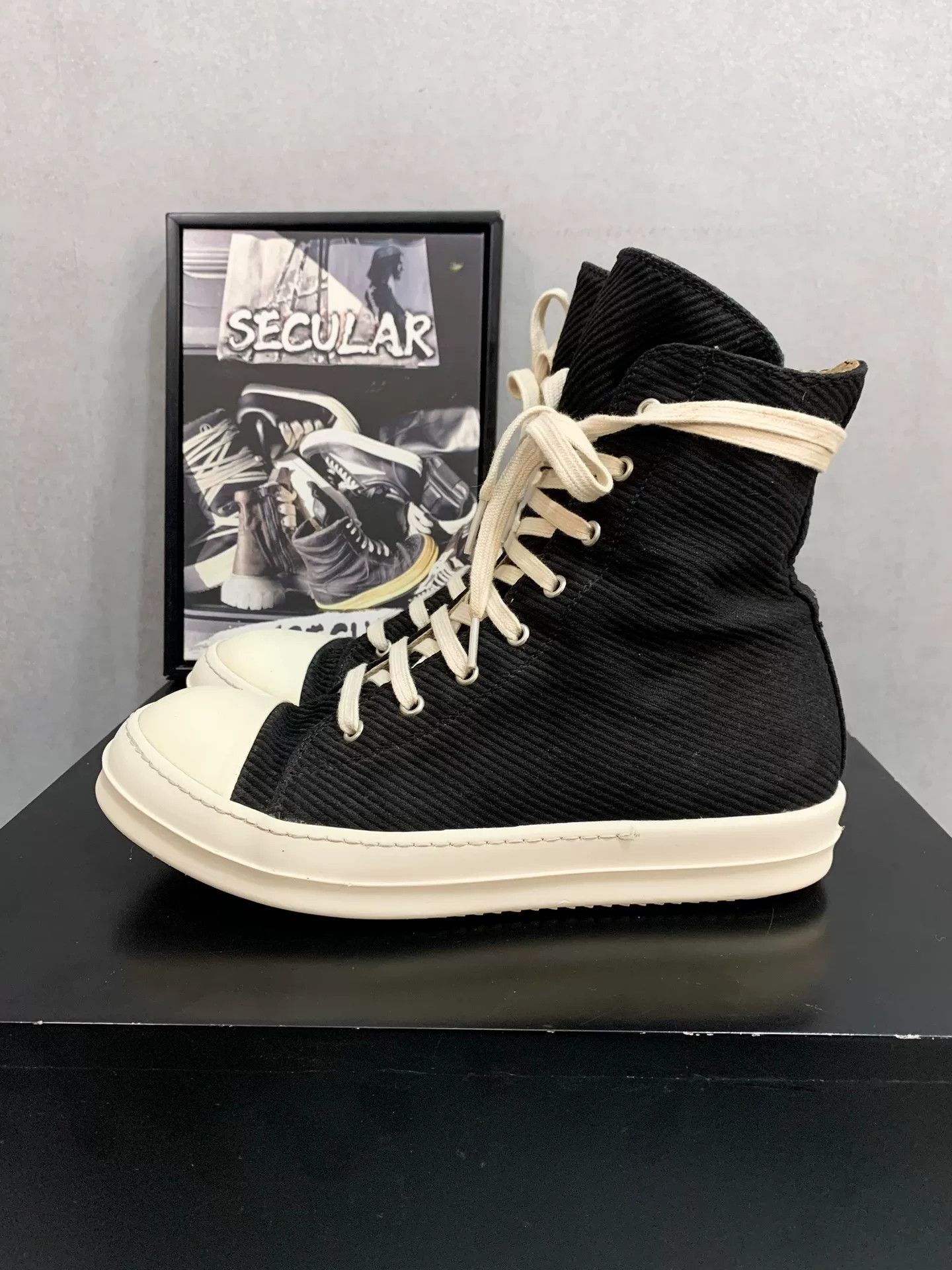 Rick Owens rick owens high-top canvas sneakers size 41.5 Size US 10.5 / EU 43-44 - 2 Thumbnail