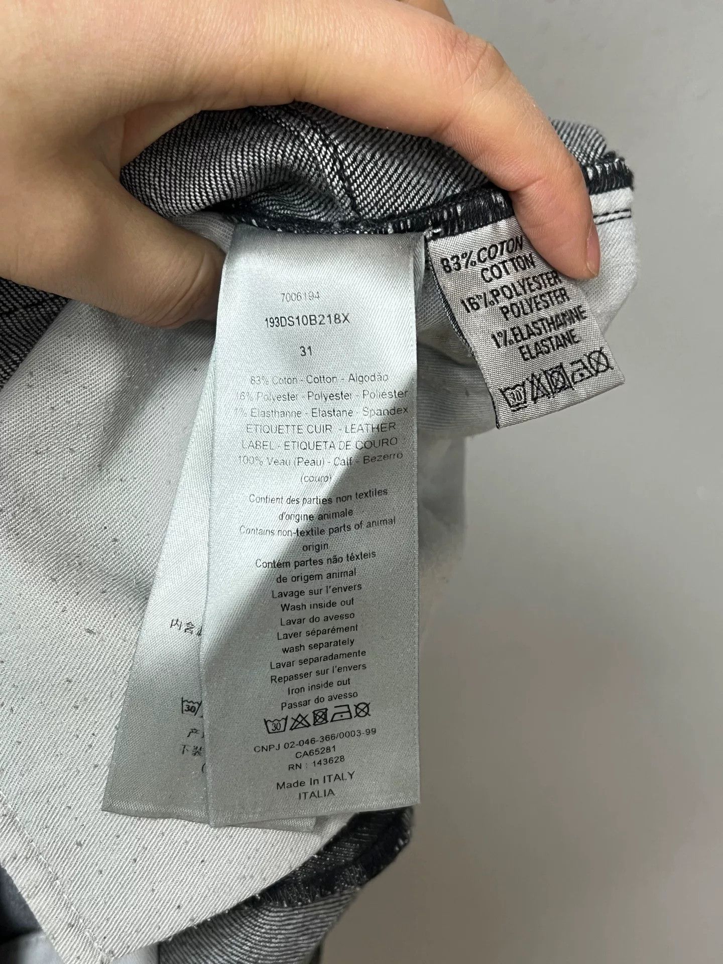 Dior Dior Gray Denim Jeans Size 31 Size US 31 - 4 Thumbnail