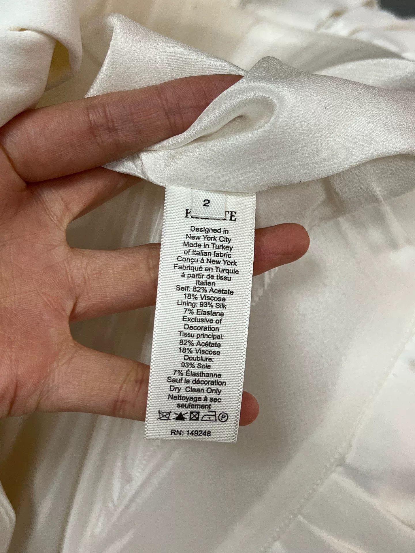 KHAITE Khaite Pleated White Dress Size 2 Size S / US 4 / IT 40 - 3 Thumbnail