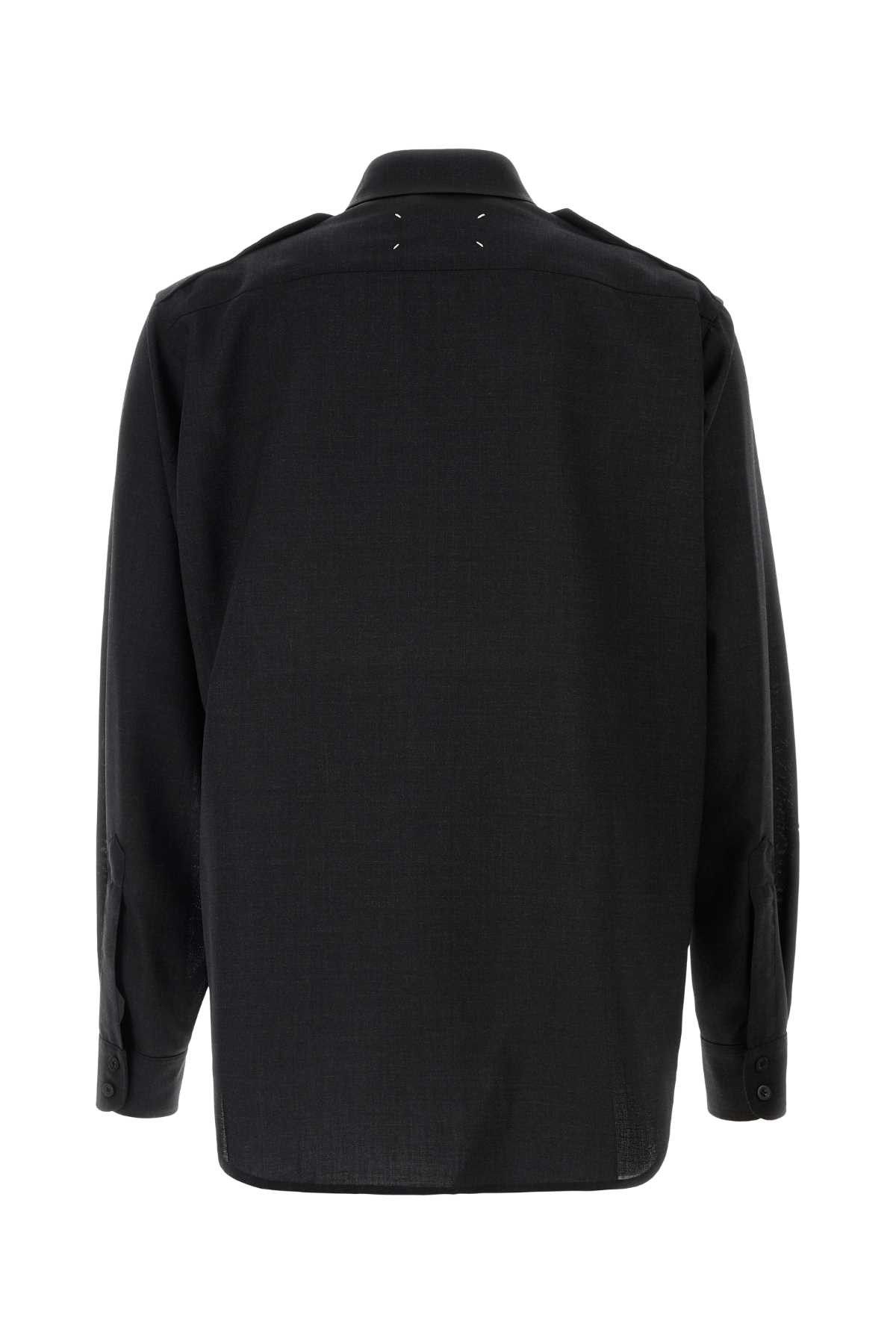 Maison Margiela Slate Wool Shirt Size US L / EU 52-54 / 3 - 2 Thumbnail