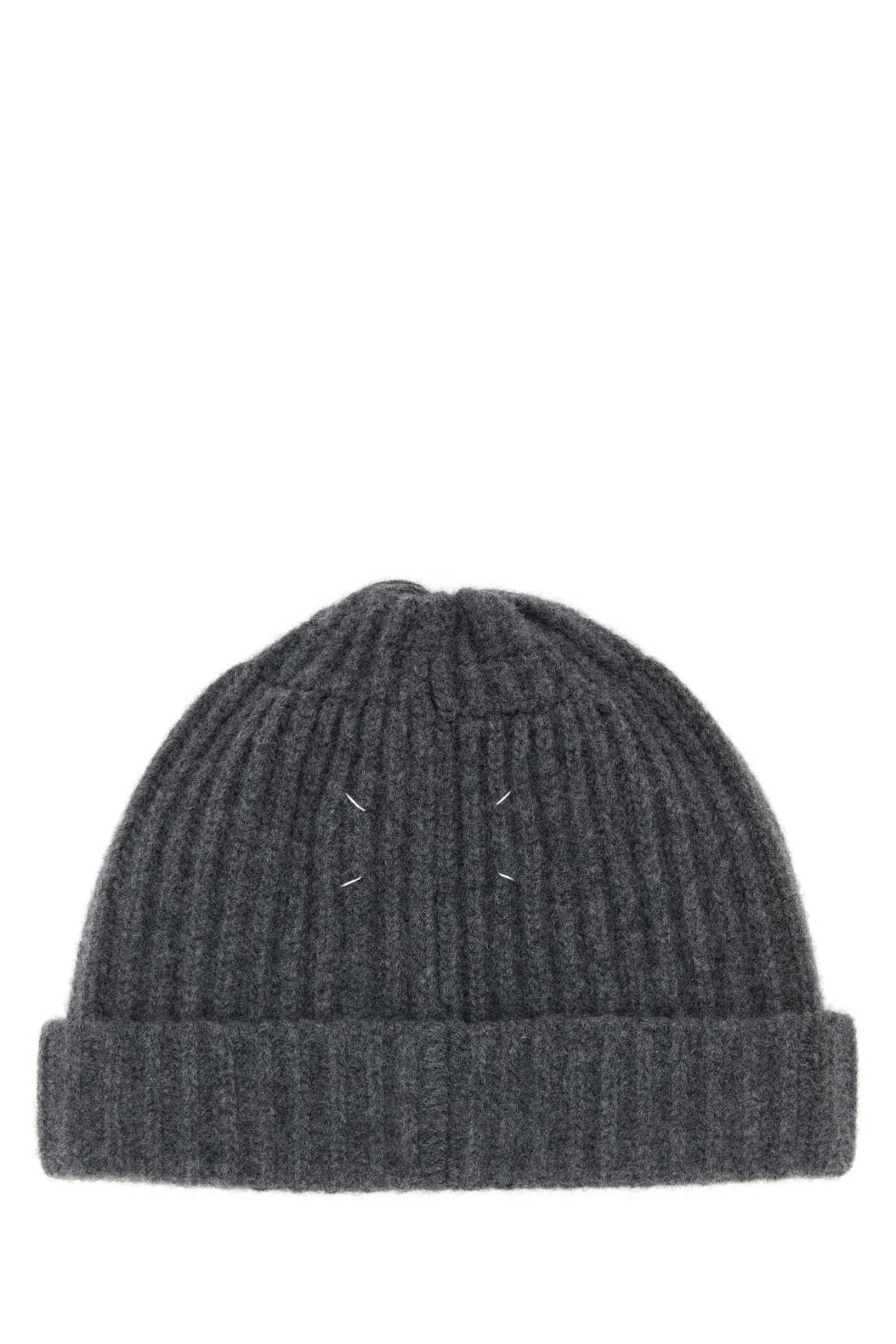 Maison Margiela Dark Grey Wool Beanie Hat Size ONE SIZE - 2 Thumbnail
