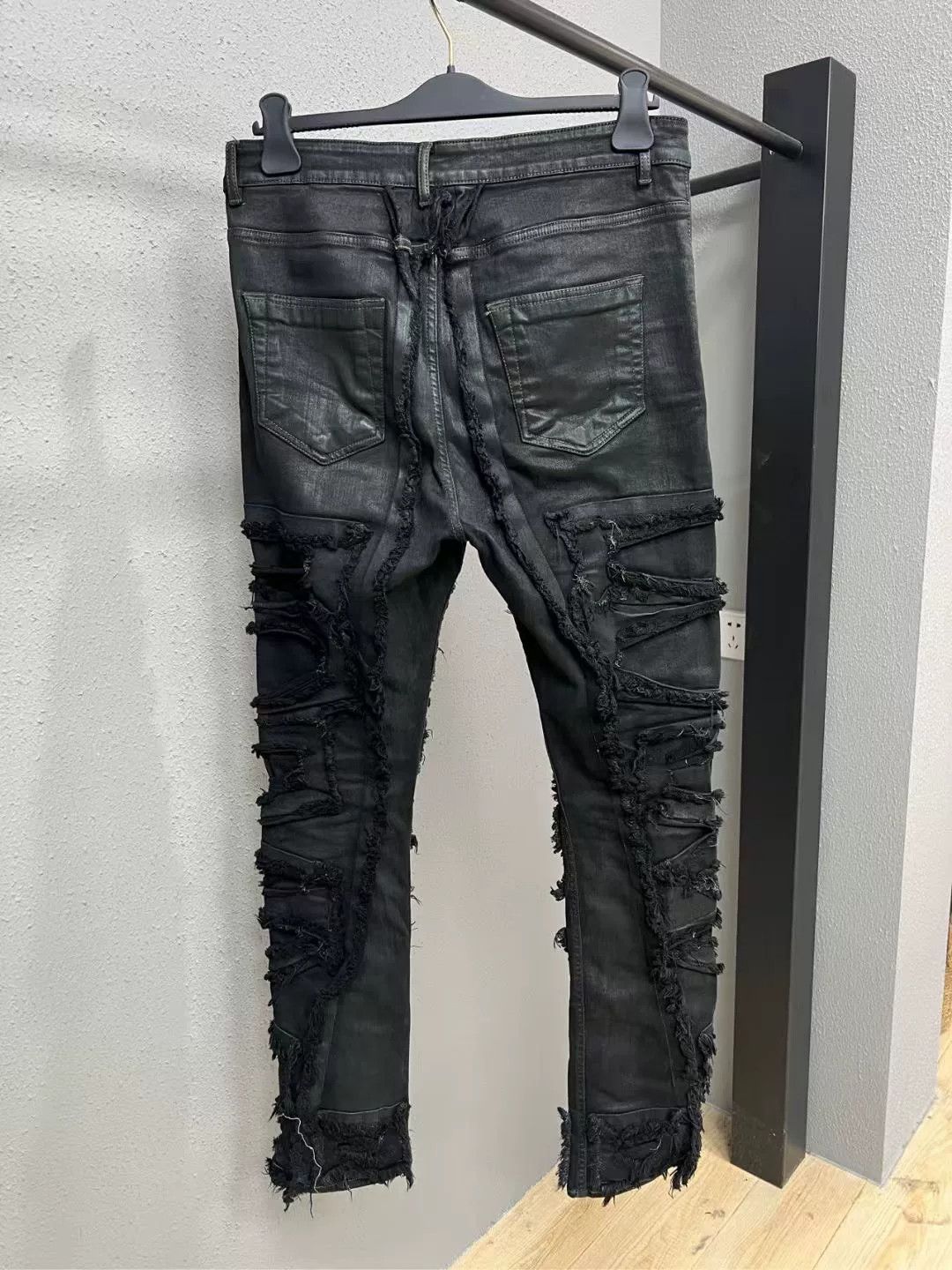 Rick Owens rick owens distressed black denim pants Size US 31 - 2 Thumbnail