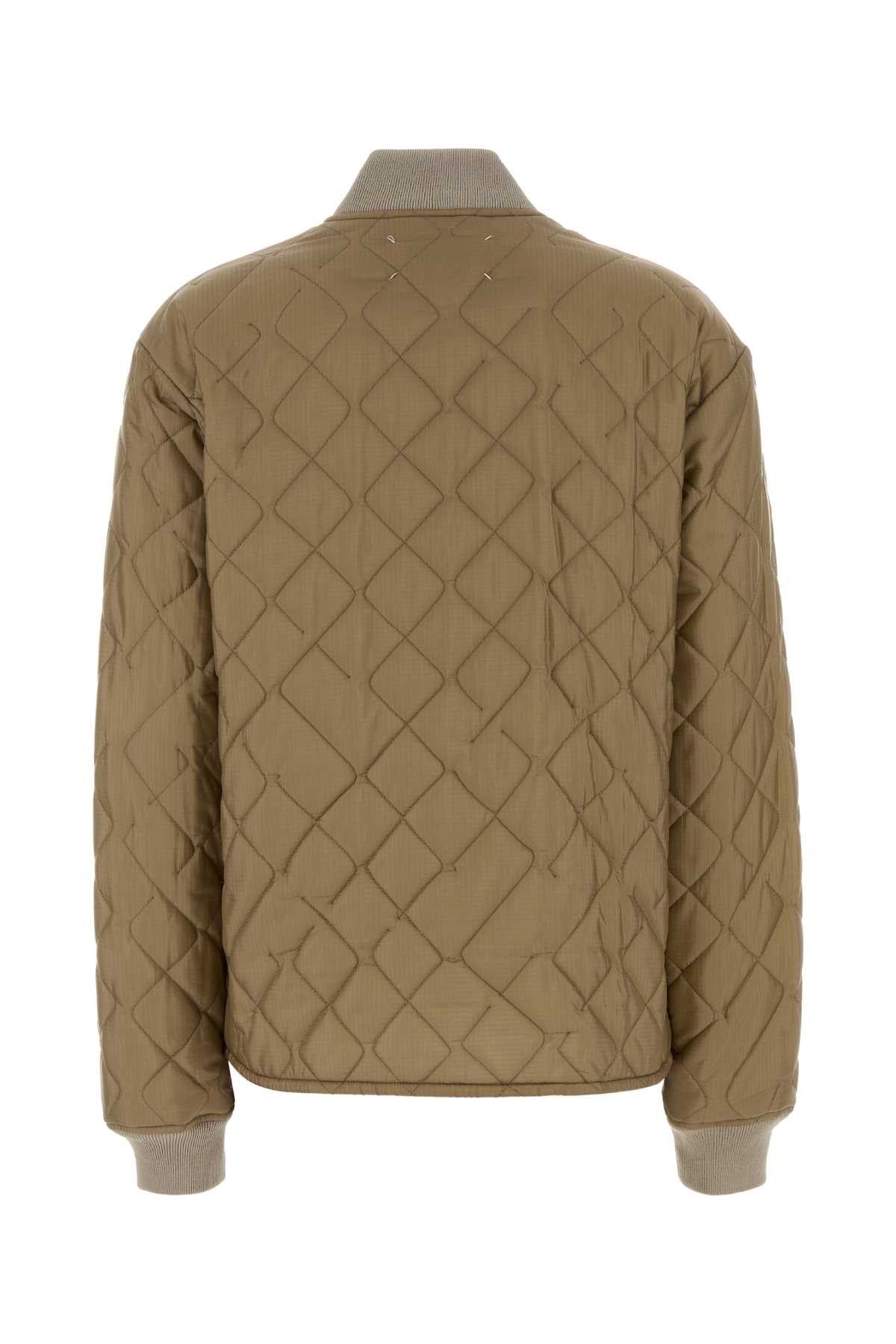 Maison Margiela Beige Nylon Bomber Jacket Size S / US 4 / IT 40 - 2 Thumbnail